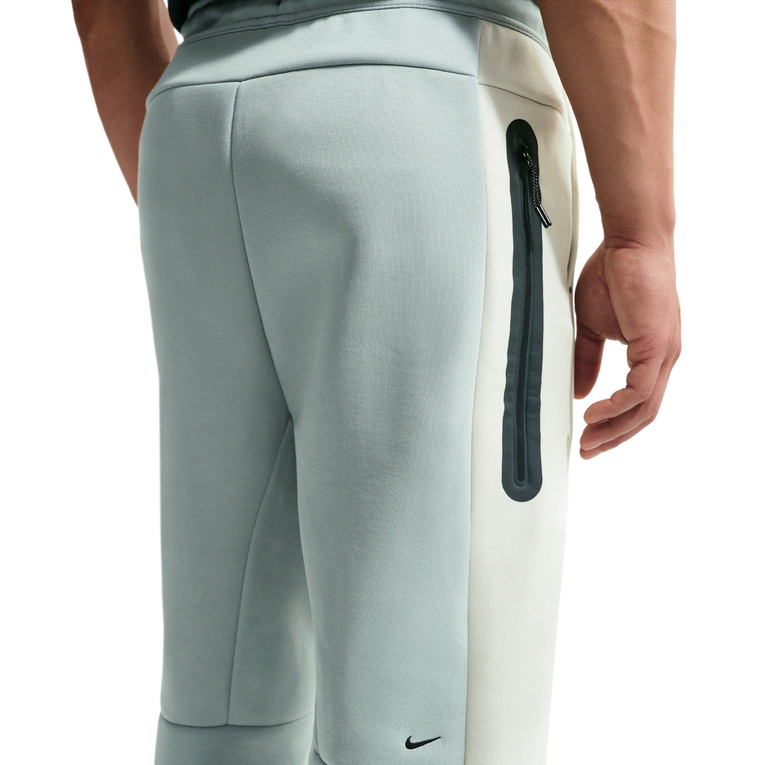Nike Men's Tech Color-Block Open-Hem Fleece Pants - Lt Pumice/Bone - LT PUMICE/BONE Thumbnail View 2