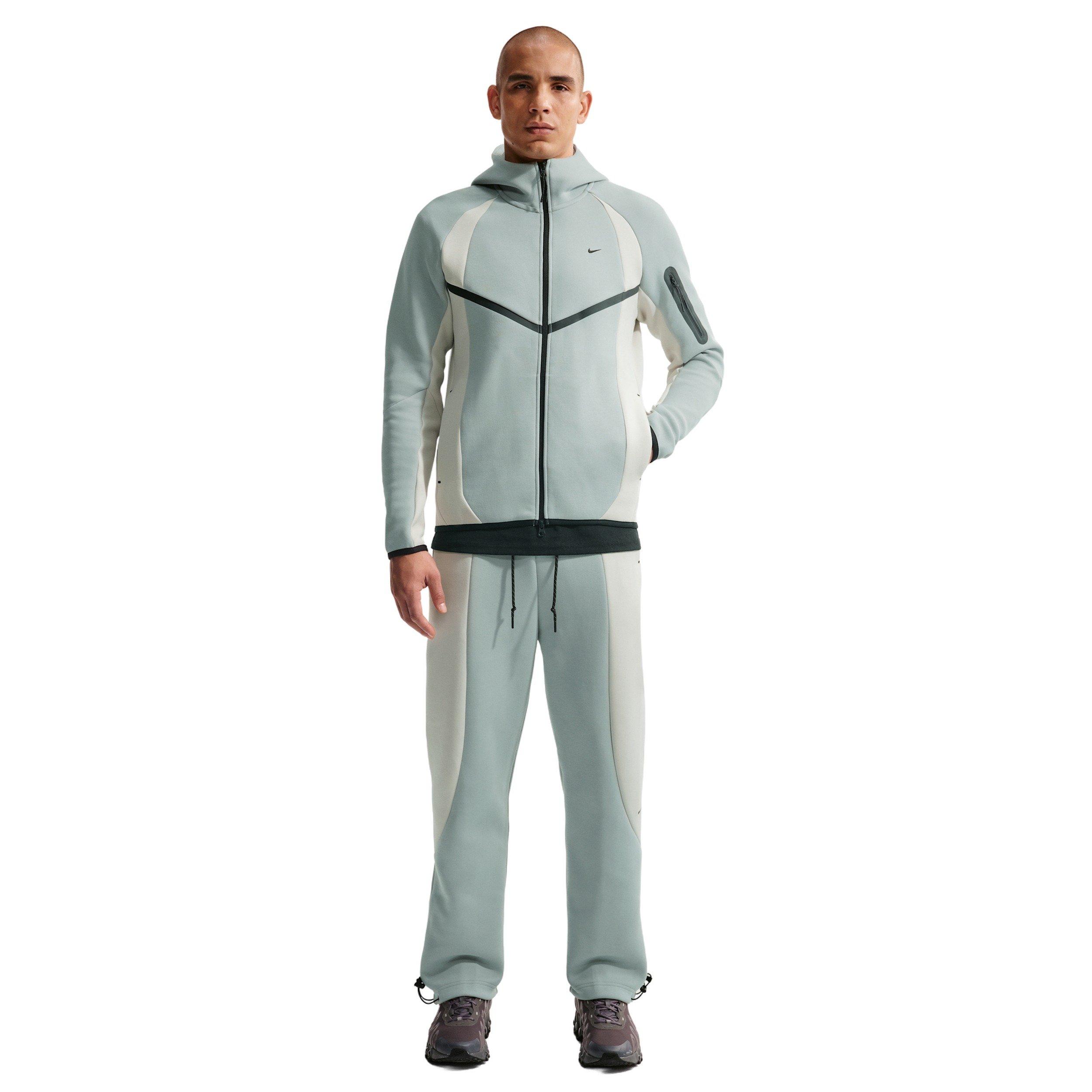 Nike Men's Tech Color-Block Open-Hem Fleece Pants - Lt Pumice/Bone - LT PUMICE/BONE Thumbnail View 3