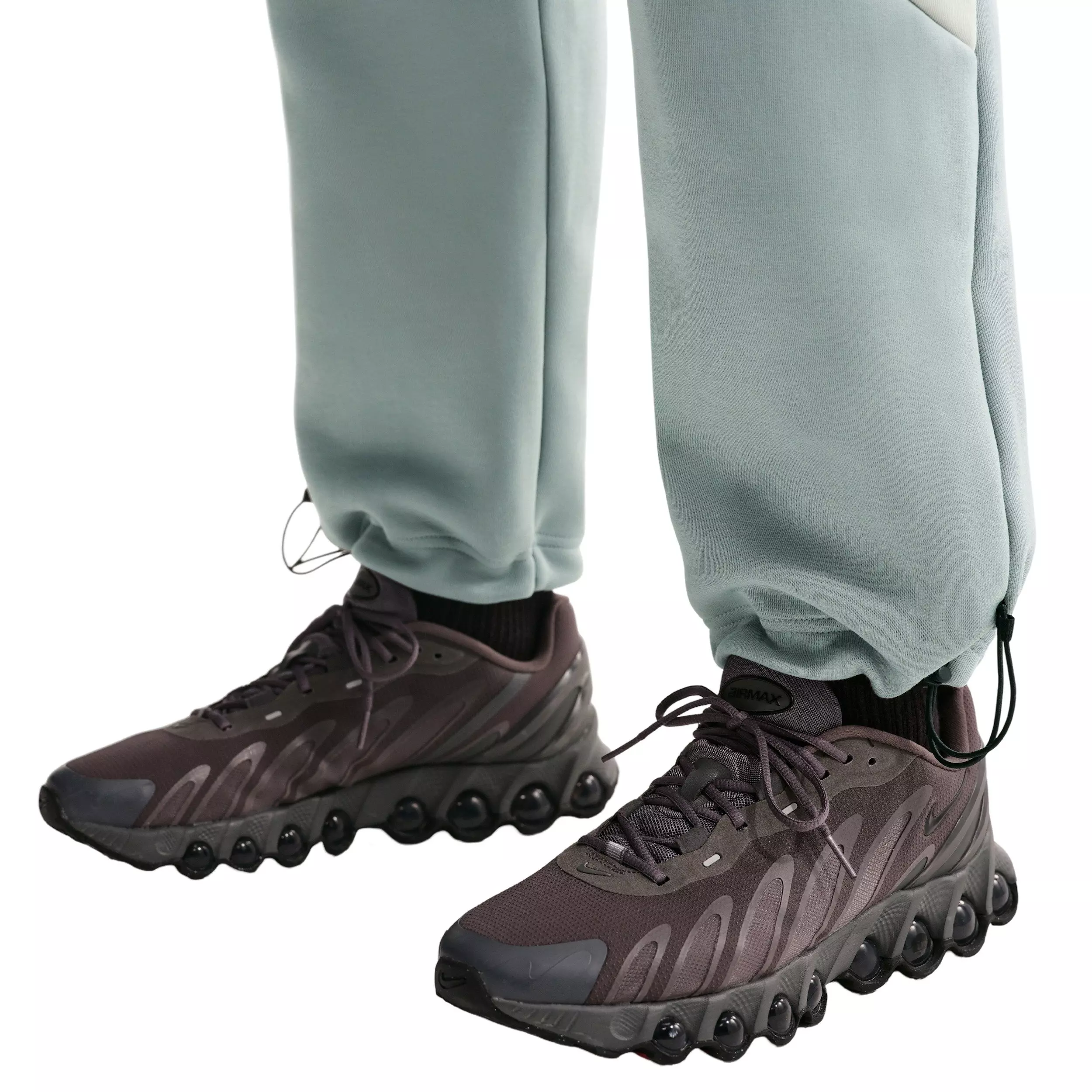 Nike Men's Tech Color-Block Open-Hem Fleece Pants - Lt Pumice/Bone - LT PUMICE/BONE