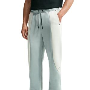 Nike Men's Tech Color-Block Open-Hem Fleece Pants - Lt Pumice/Bone