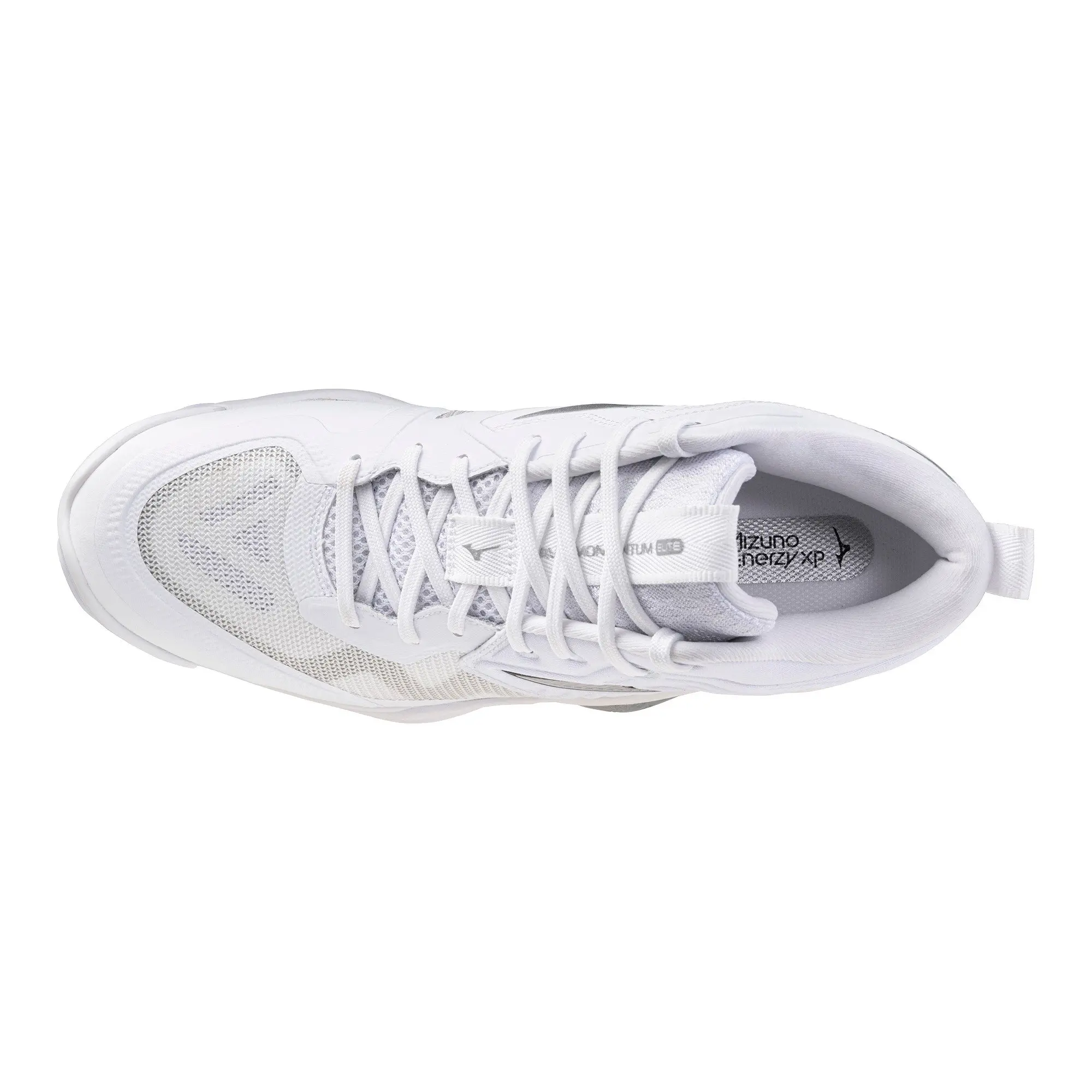 Mizuno Wave Momentum Elite Mid "White/Metallic Grey" Unisex Volleyball Shoe - WHITE/GREY