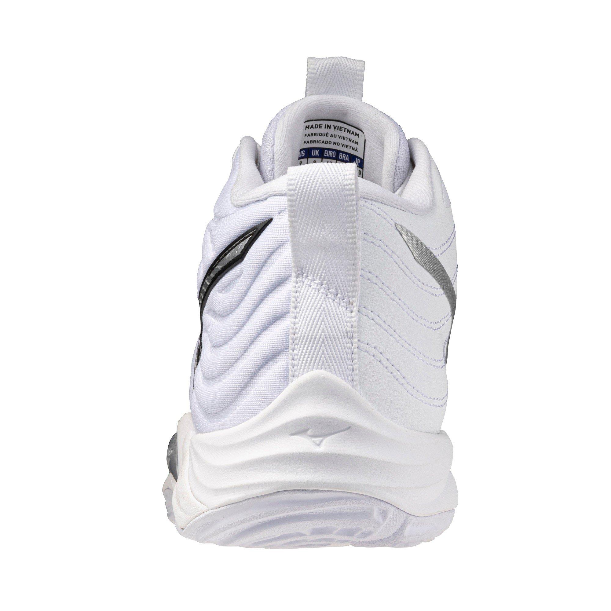 Mizuno Wave Momentum Elite Mid "White/Metallic Grey" Unisex Volleyball Shoe - WHITE/GREY