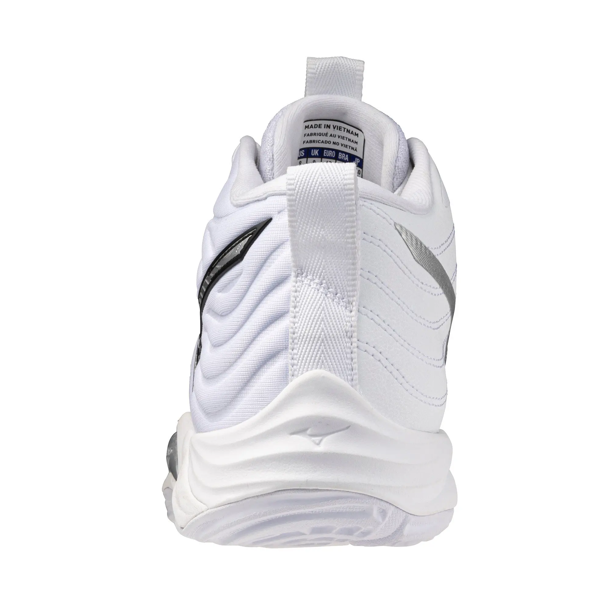 Mizuno Wave Momentum Elite Mid "White/Metallic Grey" Unisex Volleyball Shoe - WHITE/GREY