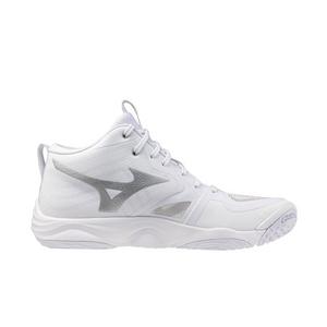 Mizuno Wave Momentum Elite Mid "White/Metallic Grey" Unisex Volleyball Shoe - WHITE/GREY