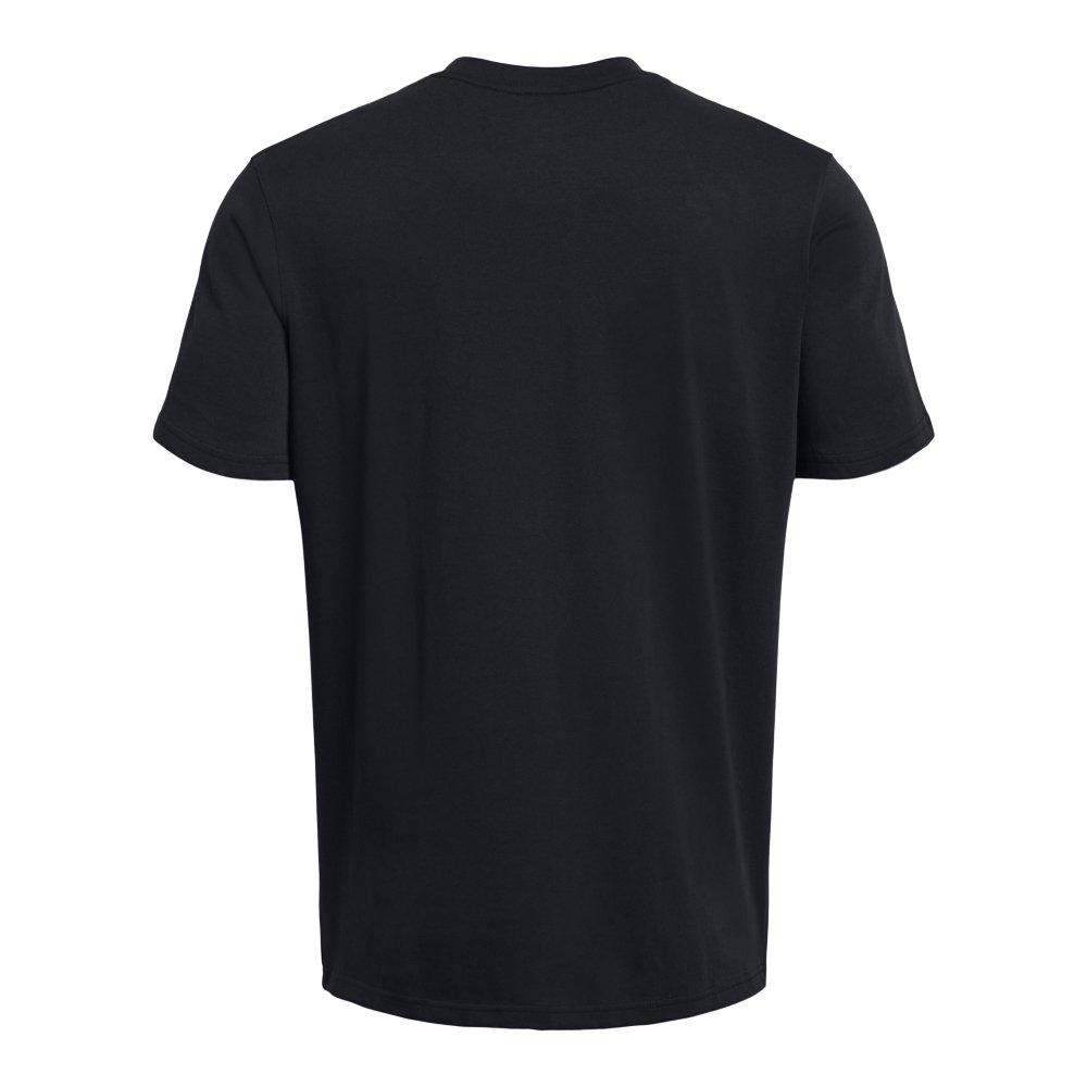 Under Armour Men's Heavyweight Left Chest Patch Short Sleeve - BLACK Thumbnail View 4