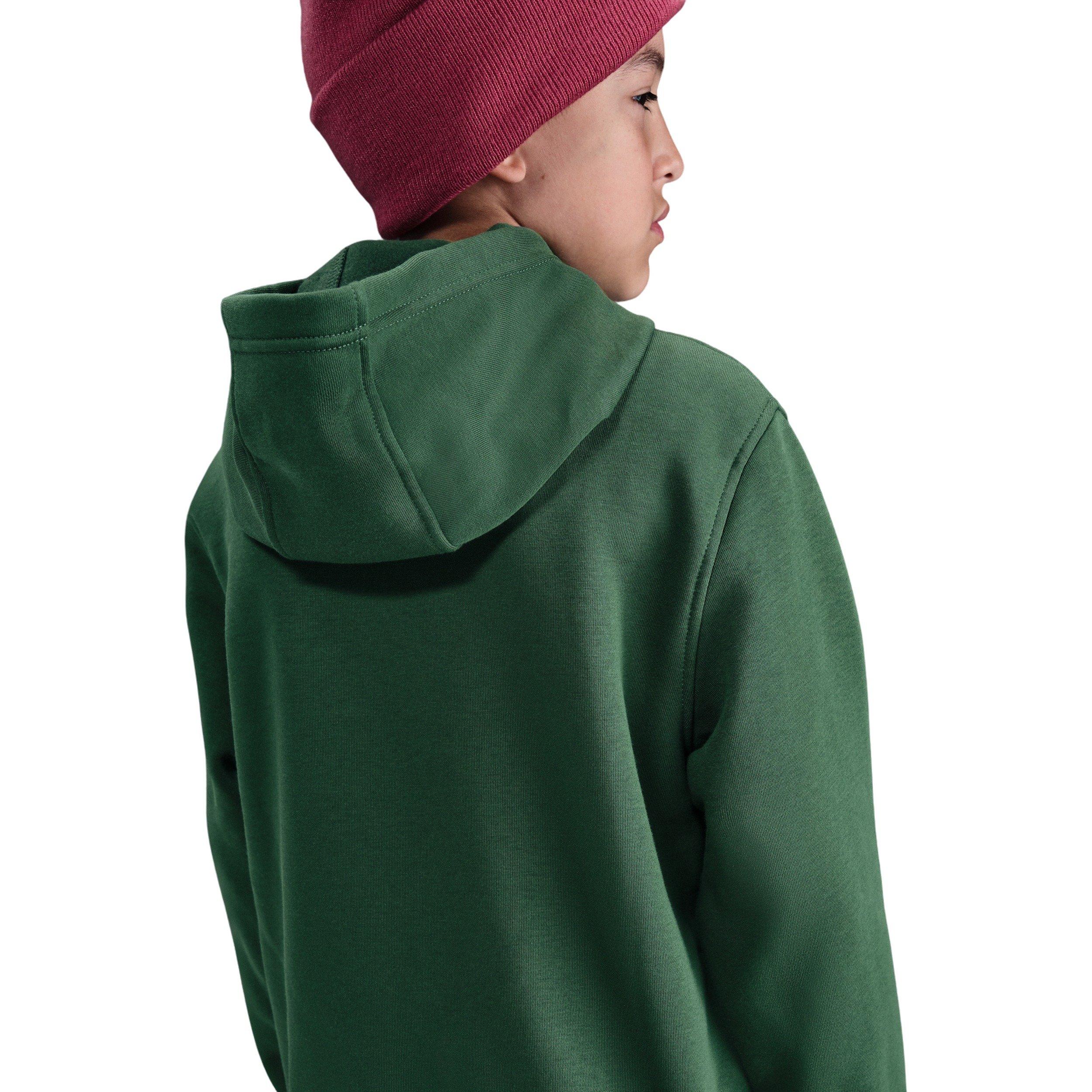 Nike Sportswear Club Fleece Full-Zip Big Kids' Green Hooded Jacket