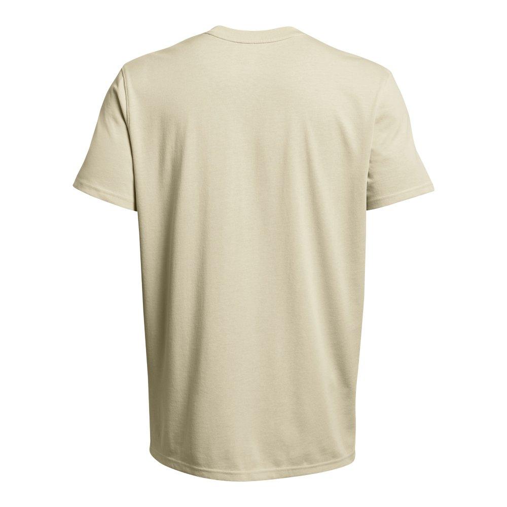 Under Armour Men's Logo Embroidered Heavyweight Short Sleeve Shirt - Beige - BEIGE Thumbnail View 6