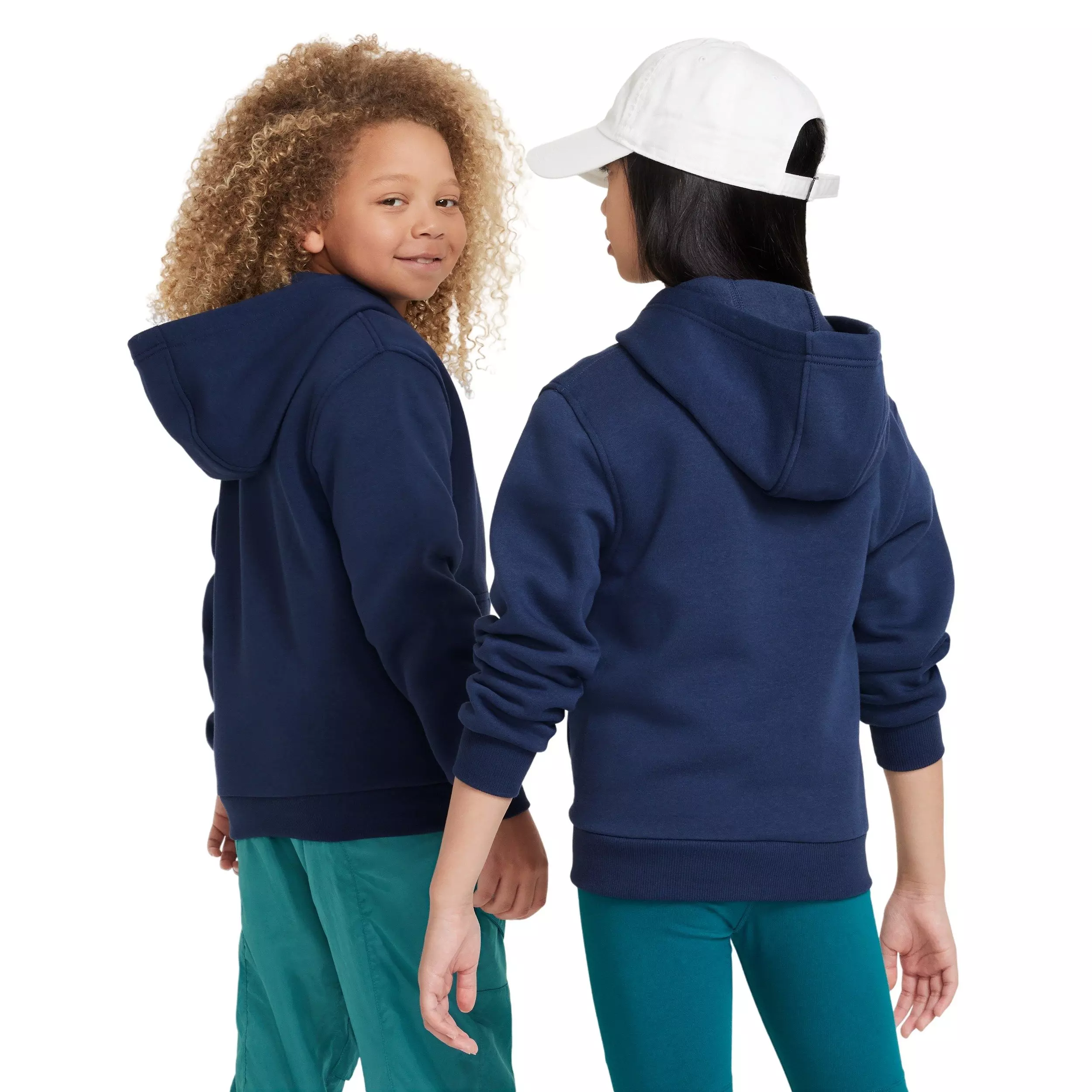 Nike Big Kids' Sportswear Club Fleece Full-Zip Hooded Jacket - Blue - BLUE
