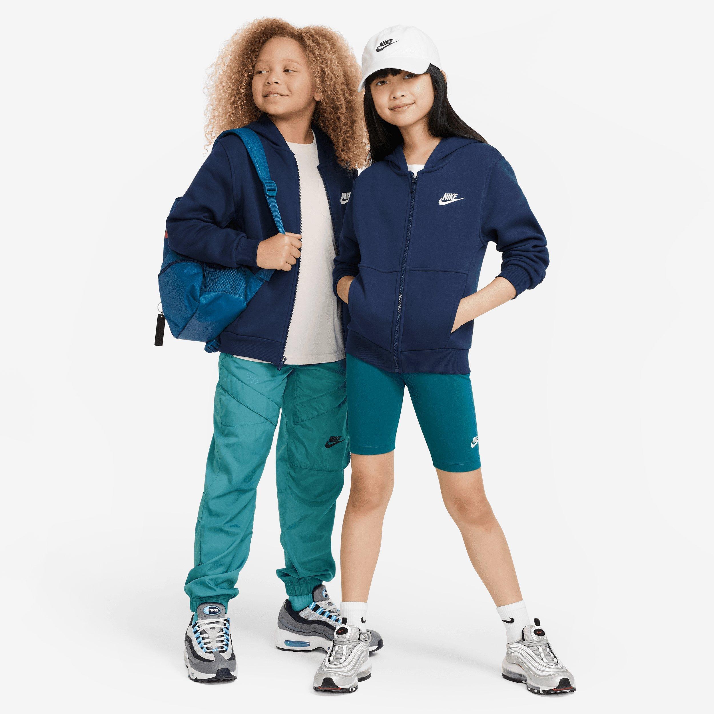 Nike Sportswear Club Fleece Full-Zip Big Kids' Blue Hooded Jacket