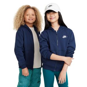Nike Big Kids' Sportswear Club Fleece Full-Zip Hooded Jacket - Blue