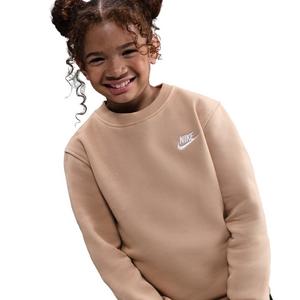 Nike Big Kids' Sportswear Club Fleece Crewneck Sweatshirt - Brown