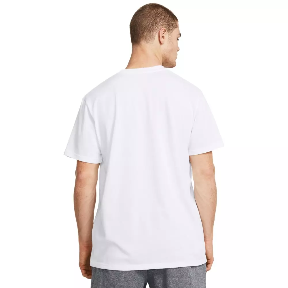 Under Armour Men's Heavyweight Armour Label Short Sleeve - WHITE