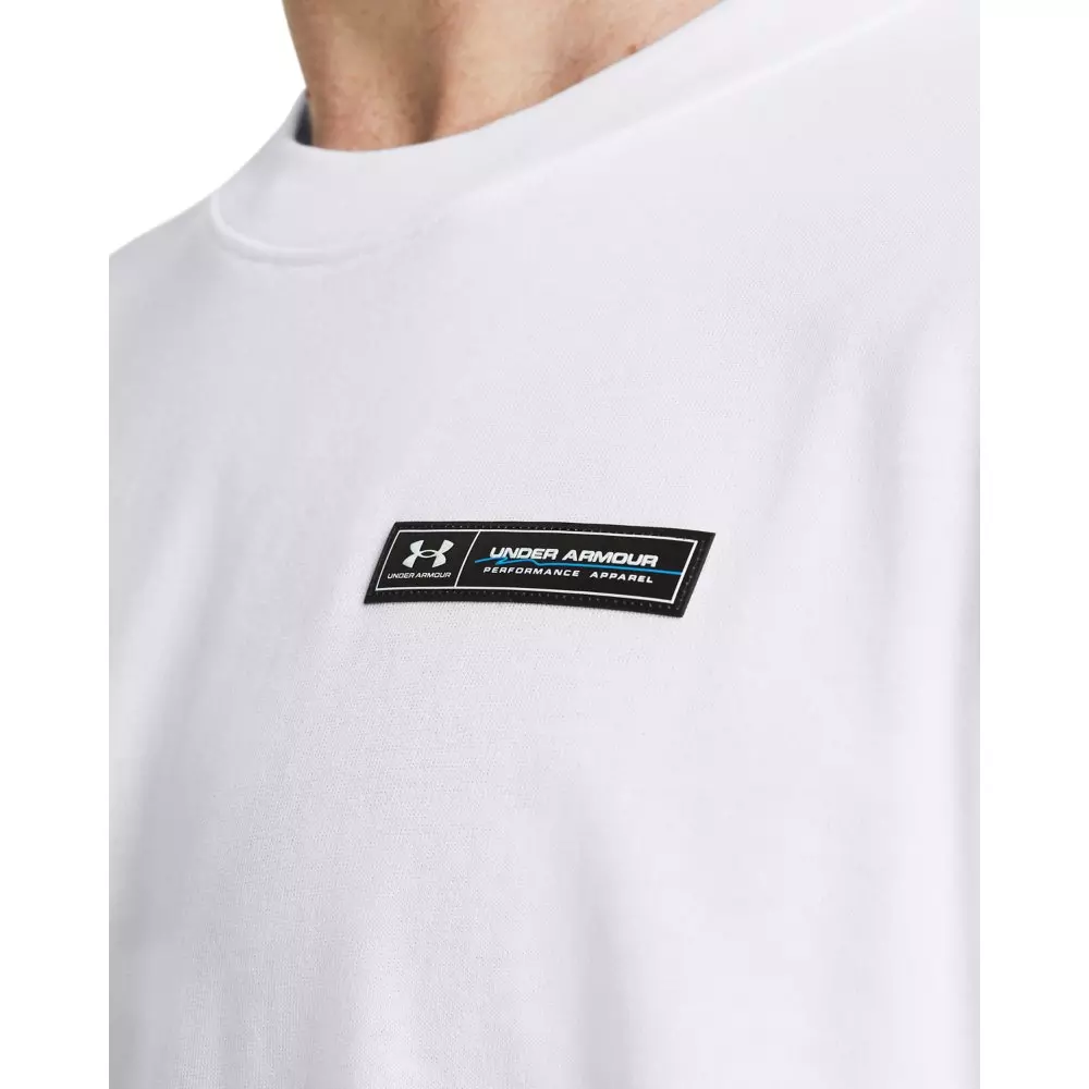 Under Armour Men's Heavyweight Armour Label Short Sleeve - WHITE