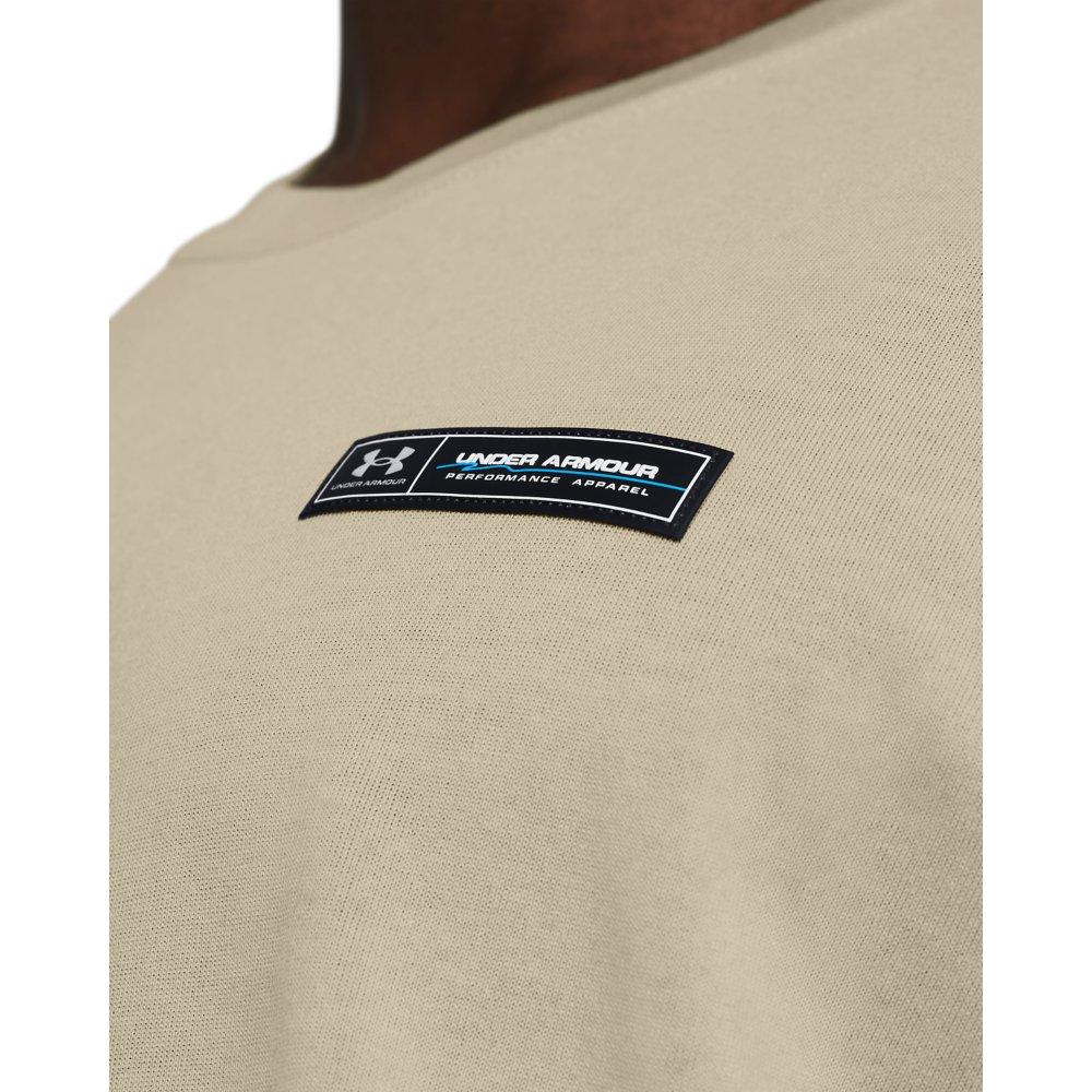 Under Armour Men's Heavyweight Armour Label Short Sleeve - KHAKI Thumbnail View 3