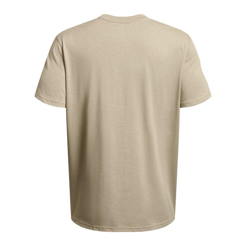 Under Armour Men's Heavyweight Armour Label Short Sleeve - KHAKI Thumbnail View 5