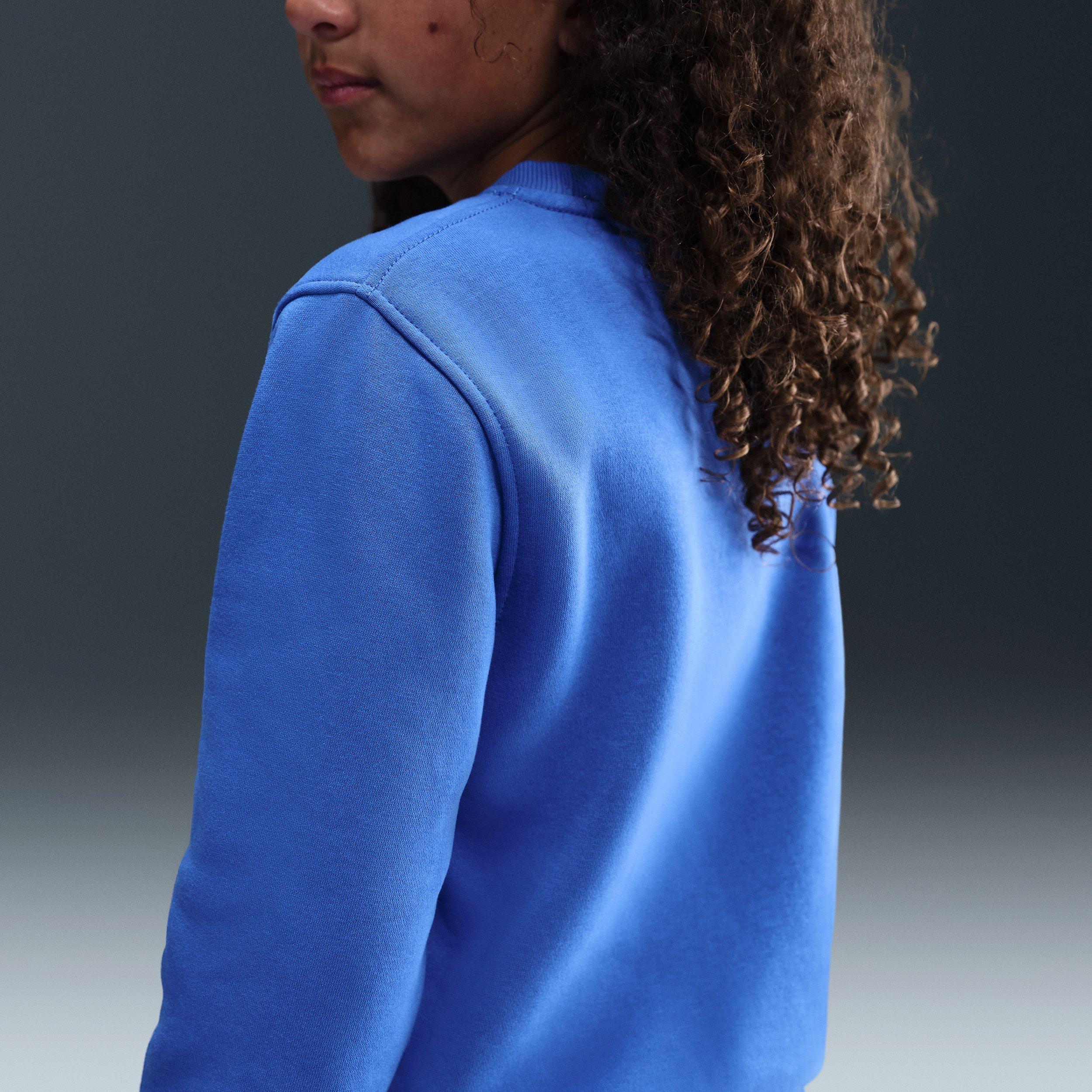 Nike Sportswear Club Fleece Big Kids' Blue Crewneck Sweatshirt