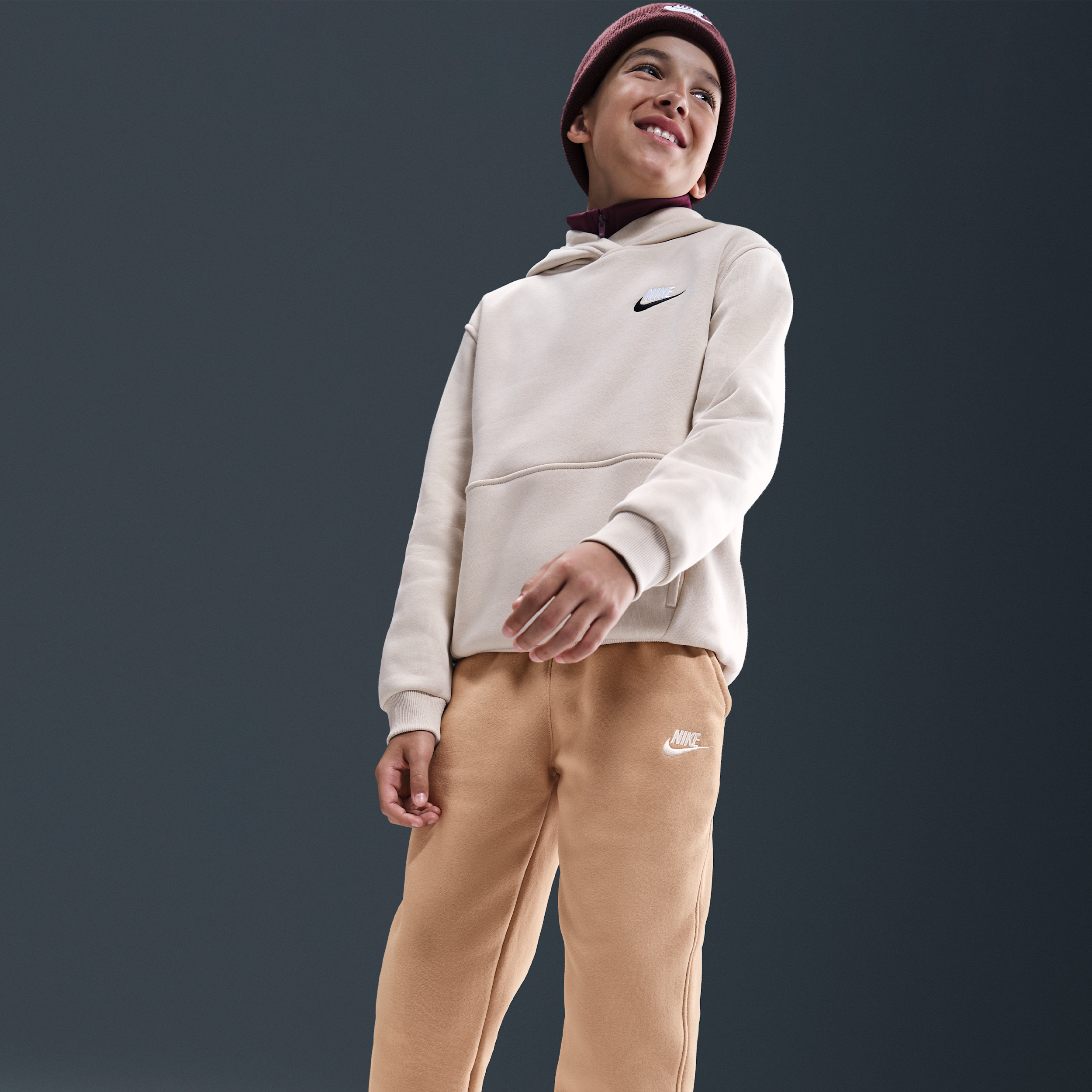 Nike Sportswear Club Fleece Big Kids' Brown Joggers