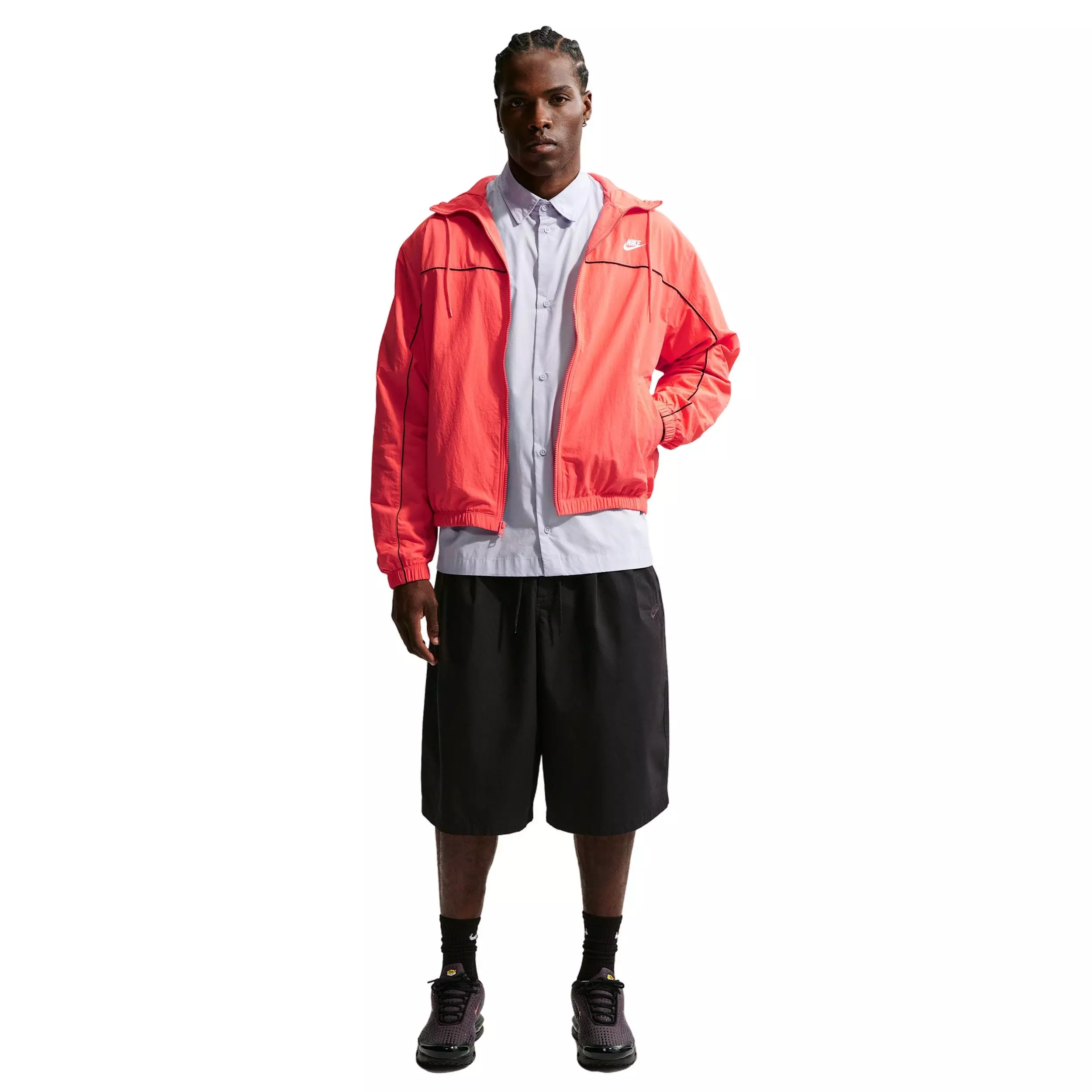Nike Men's Club Athlete Hooded Jacket - Magic Ember - MAGIC EMBER
