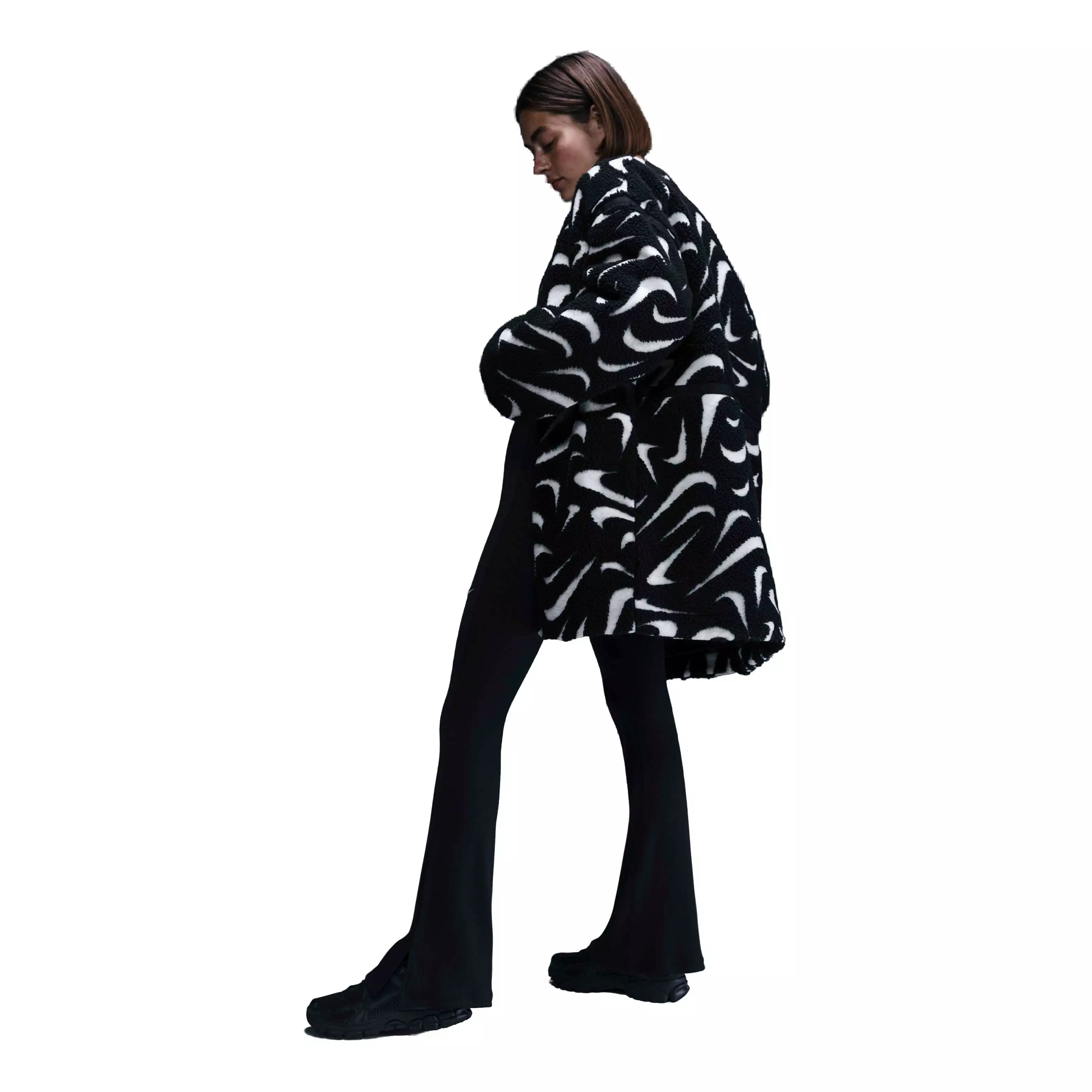 Nike Women's Sportswear Cozy Loose High-Pile Jacket - BLACK