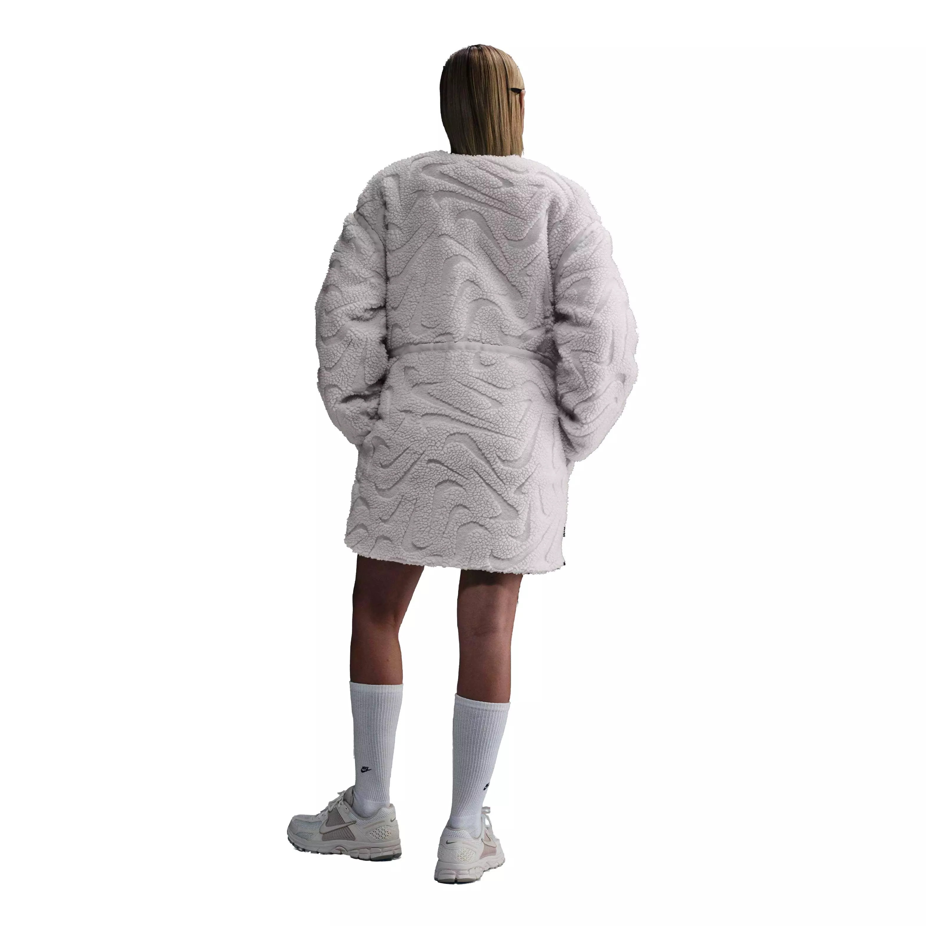 Nike Women's Sportswear Cozy Loose High-Pile Jacket - LT BROWN