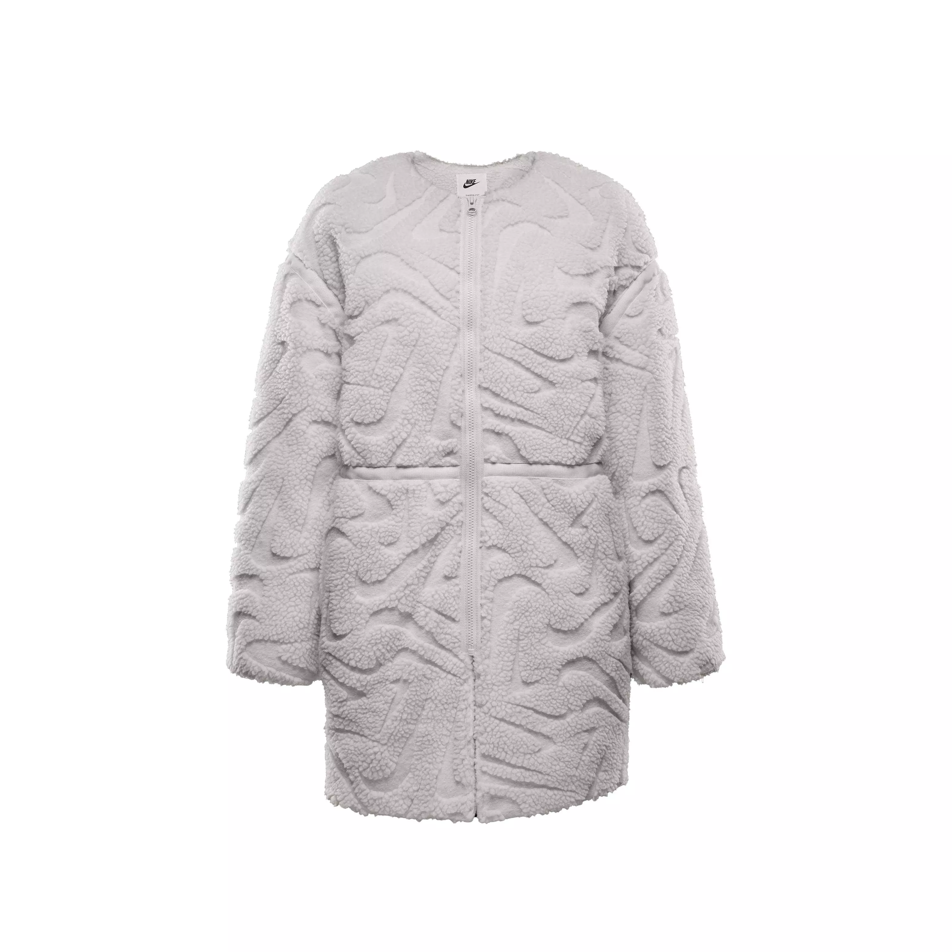 Nike Women's Sportswear Cozy Loose High-Pile Jacket - LT BROWN