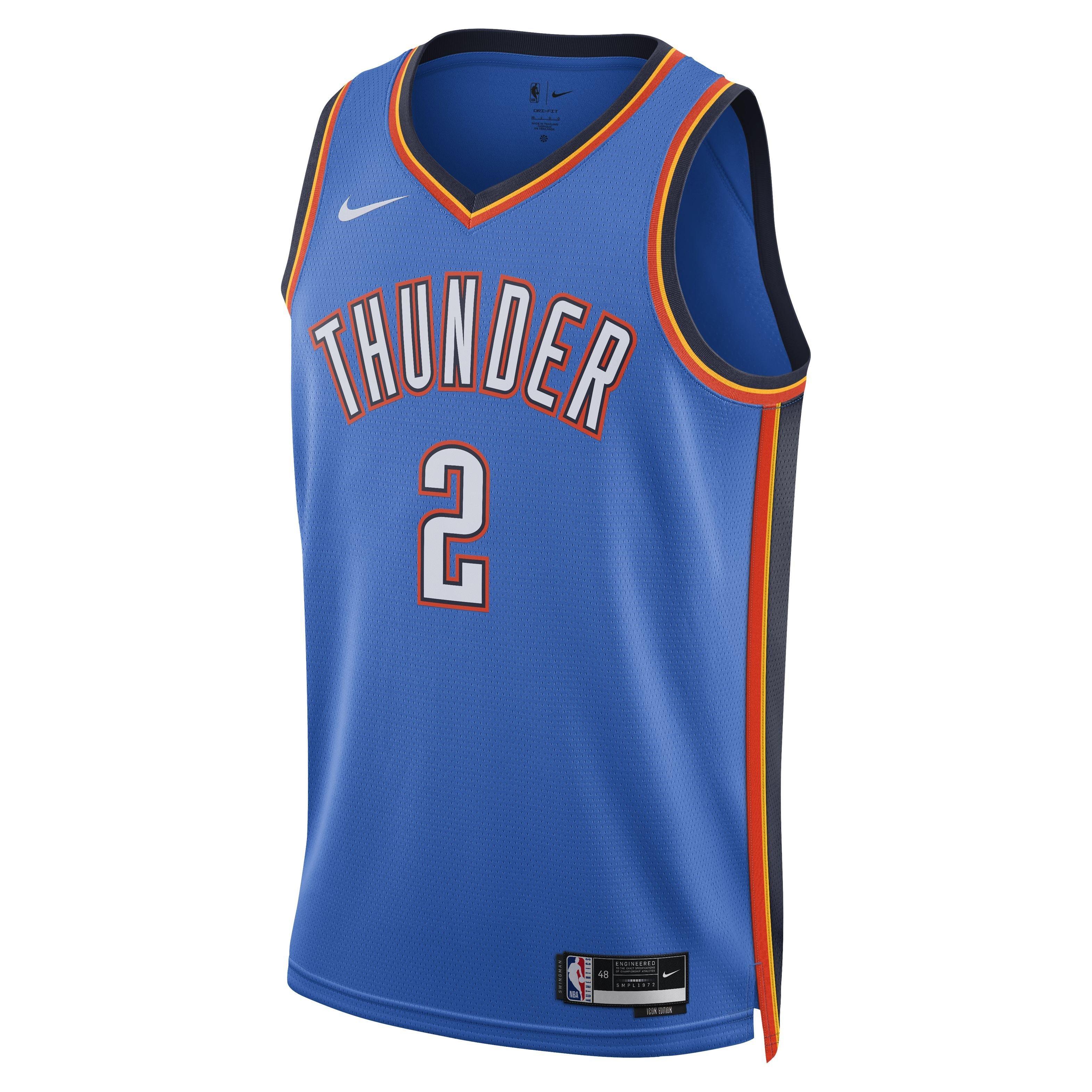 Nike Men's OKC Dri-FIT NBA Swingman Icon 22 Road Jersey-Blue/Gilgeous-Alexander - BLUE/GILGEOUS-ALEXANDER Thumbnail View 1