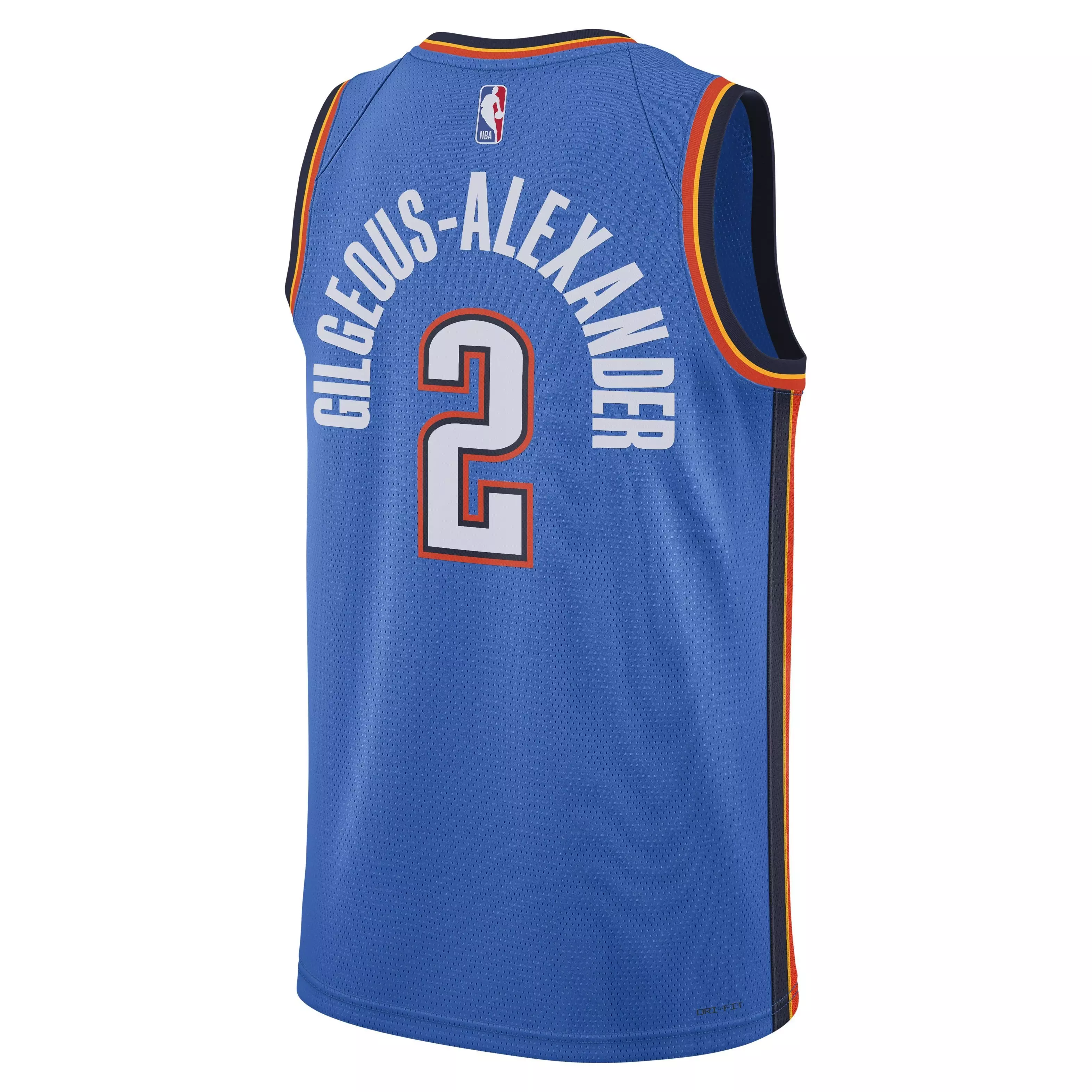 Nike Men's OKC Dri-FIT NBA Swingman Icon 22 Road Jersey-Blue/Gilgeous-Alexander - BLUE/GILGEOUS-ALEXANDER