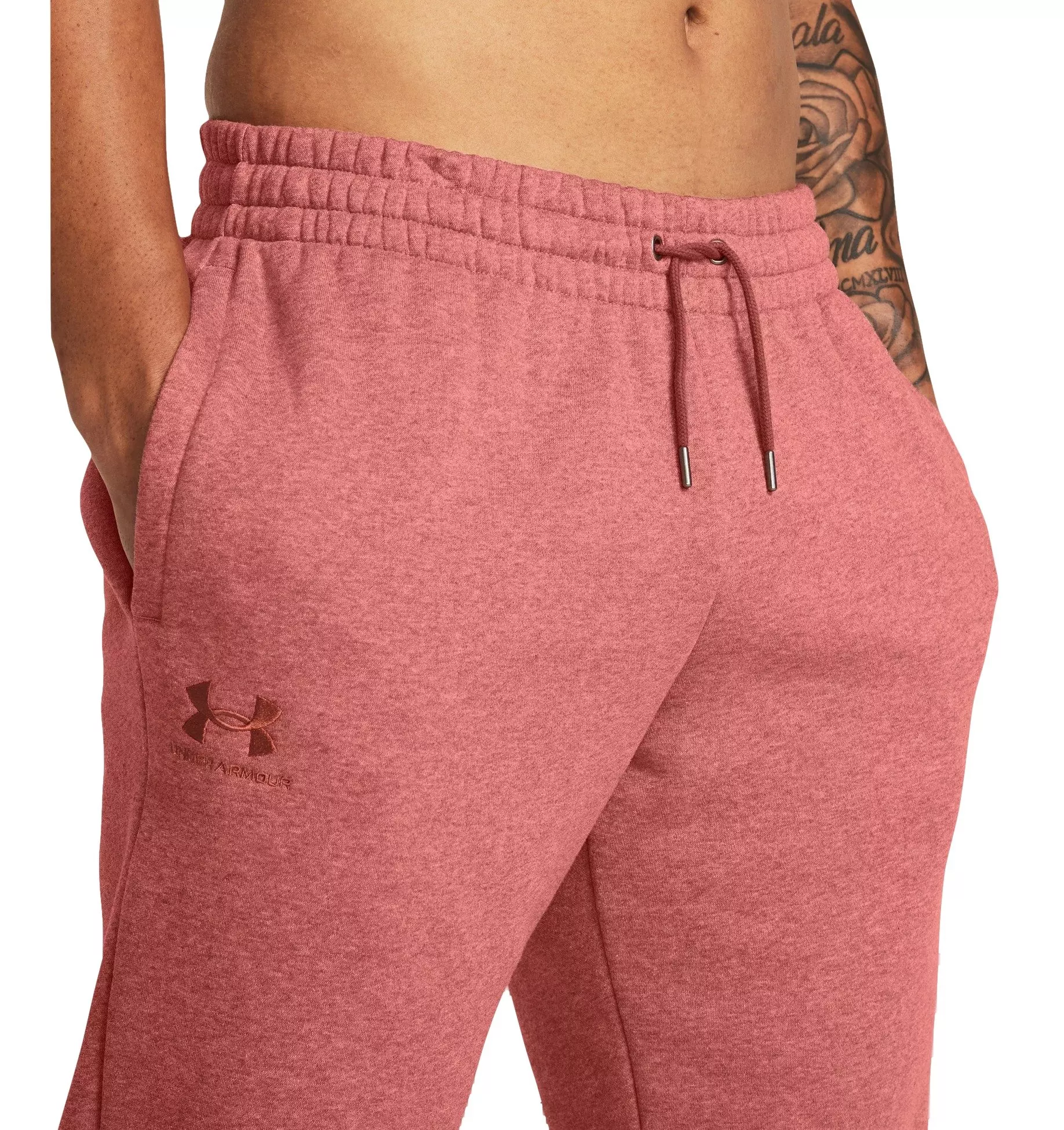 Under Armour Men's Essential Fleece Joggers - Salmon - RED