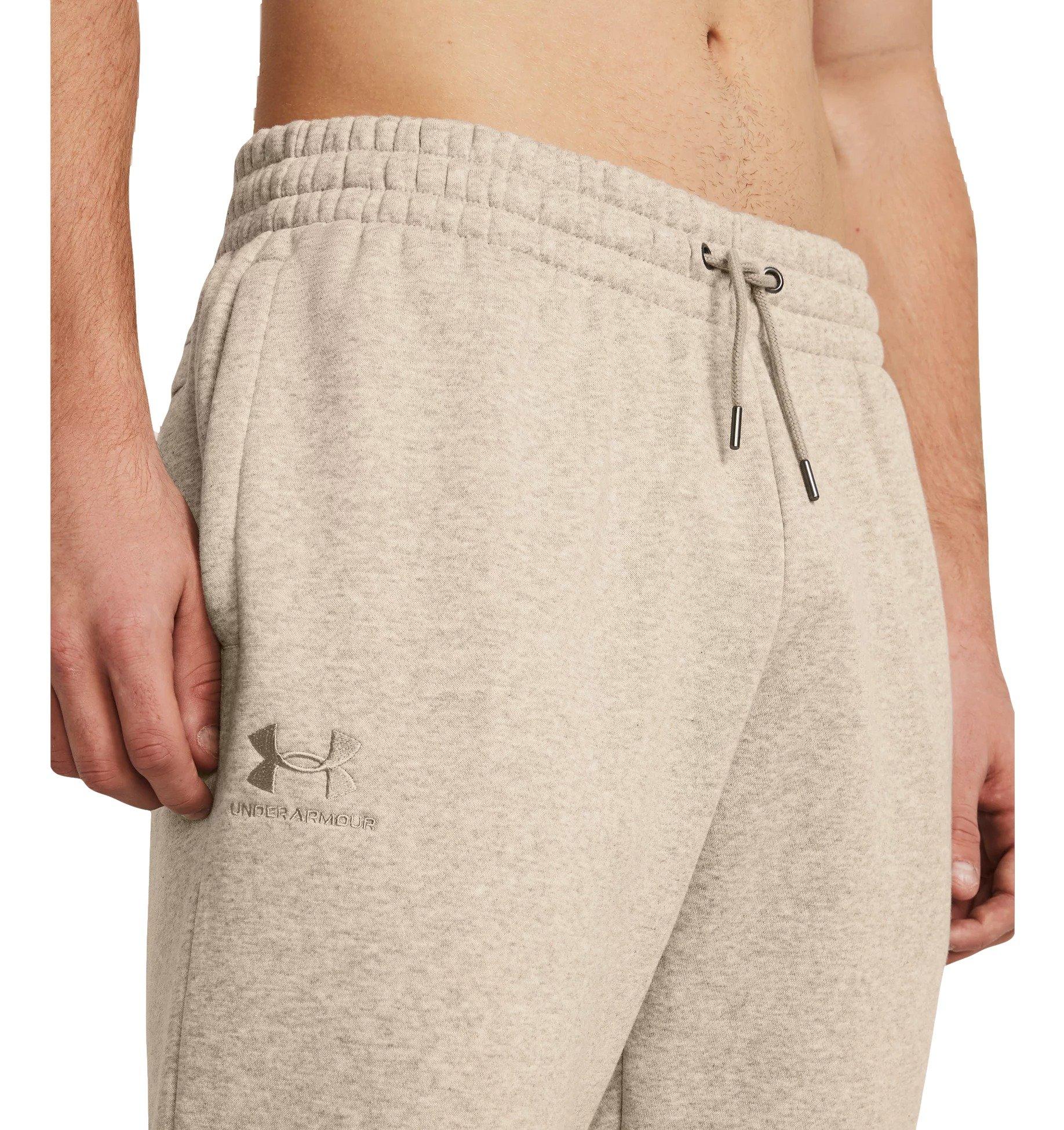 Under Armour Men's Essential Fleece Joggers - Salmon - TAUPE Thumbnail View 3