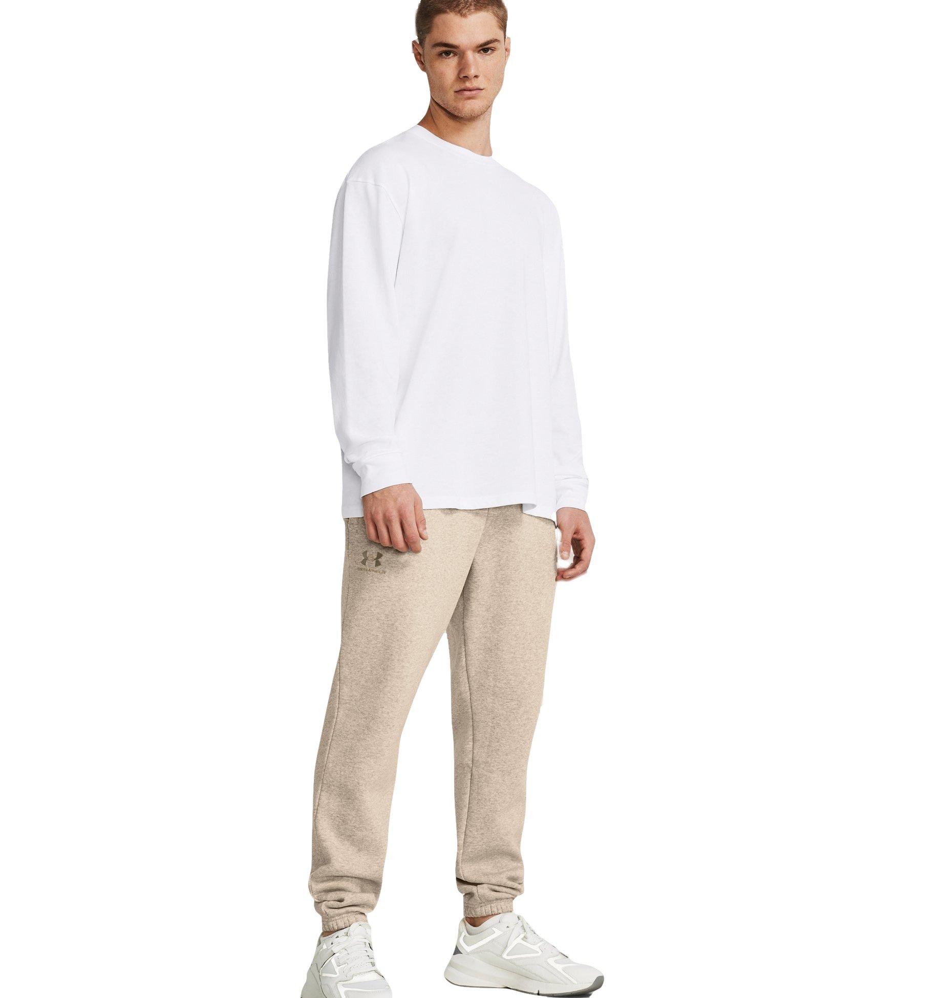 Under Armour Men's Essential Fleece Joggers - TAUPE Thumbnail View 5