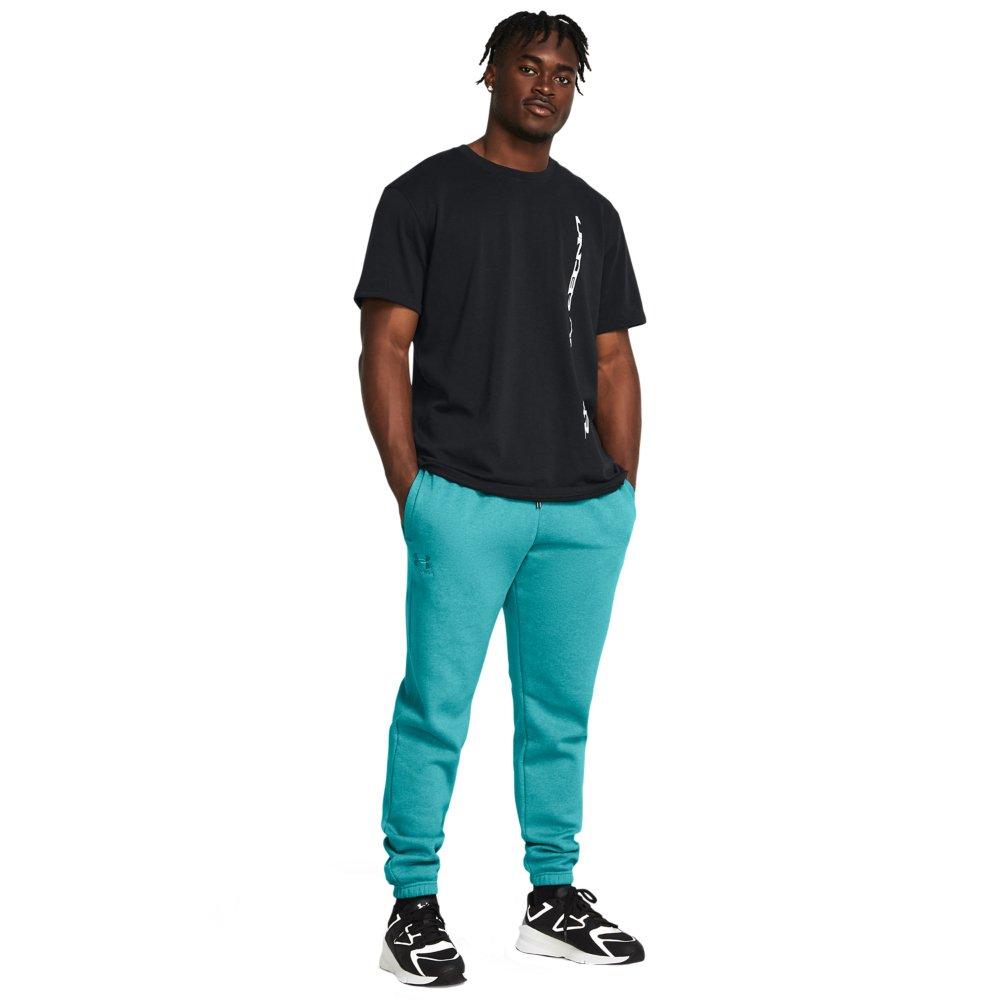 Under Armour Men's Essential Fleece Joggers - Salmon - TEAL Thumbnail View 5