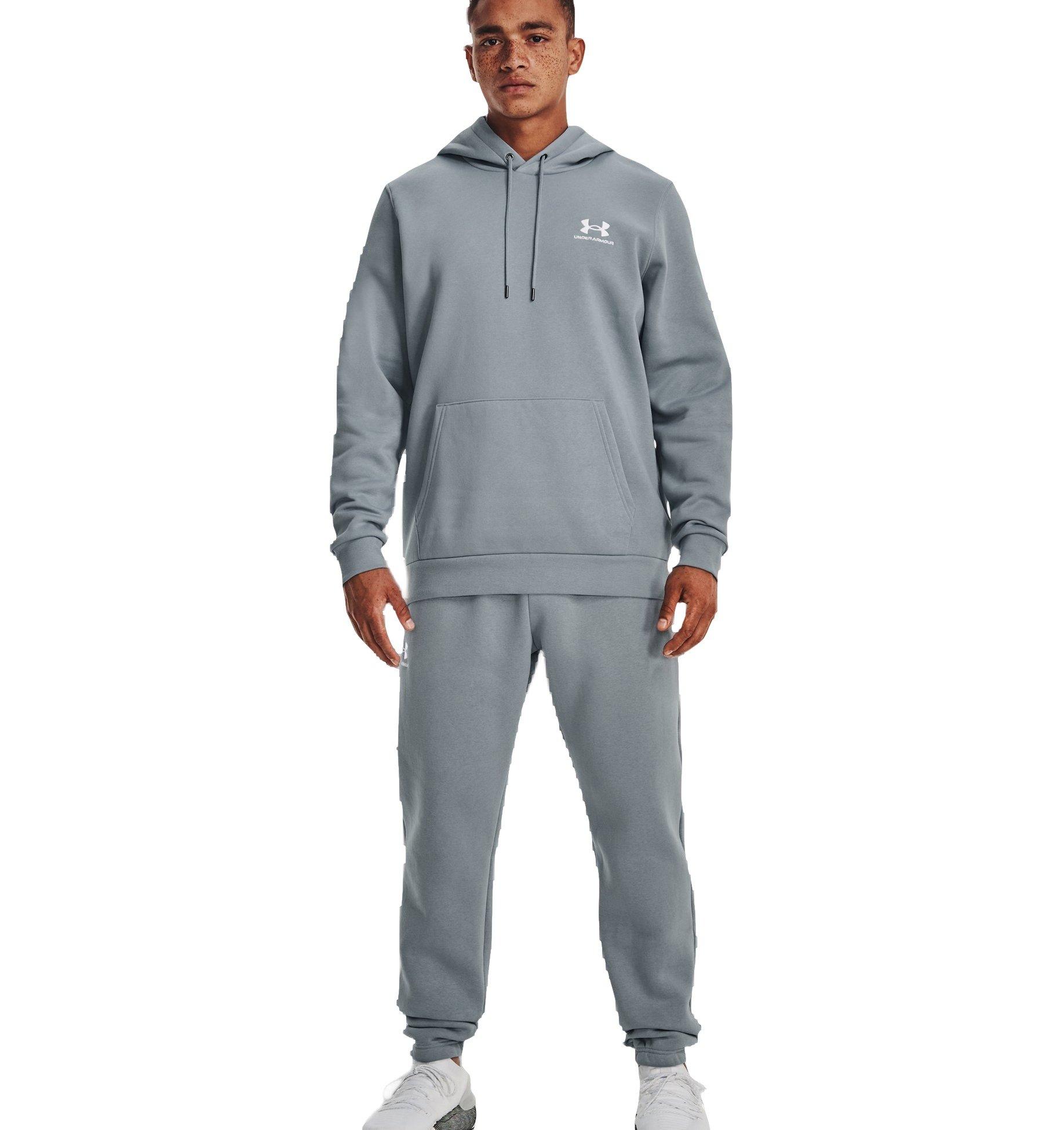 Under Armour Men's Essential Fleece Joggers - Salmon - HARBOR BLUE Thumbnail View 4