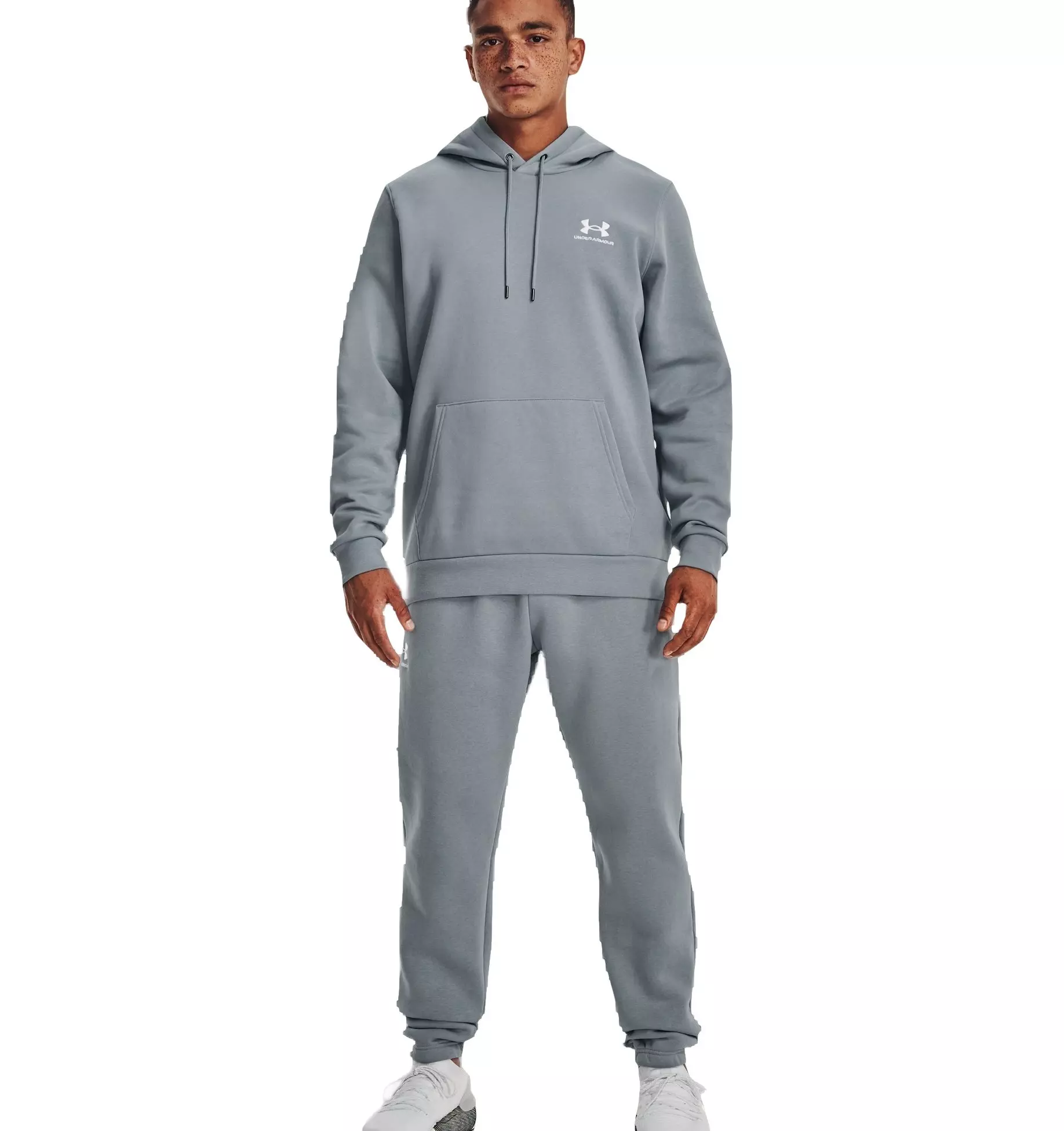 Under Armour Men's Essential Fleece Joggers - Salmon - HARBOR BLUE