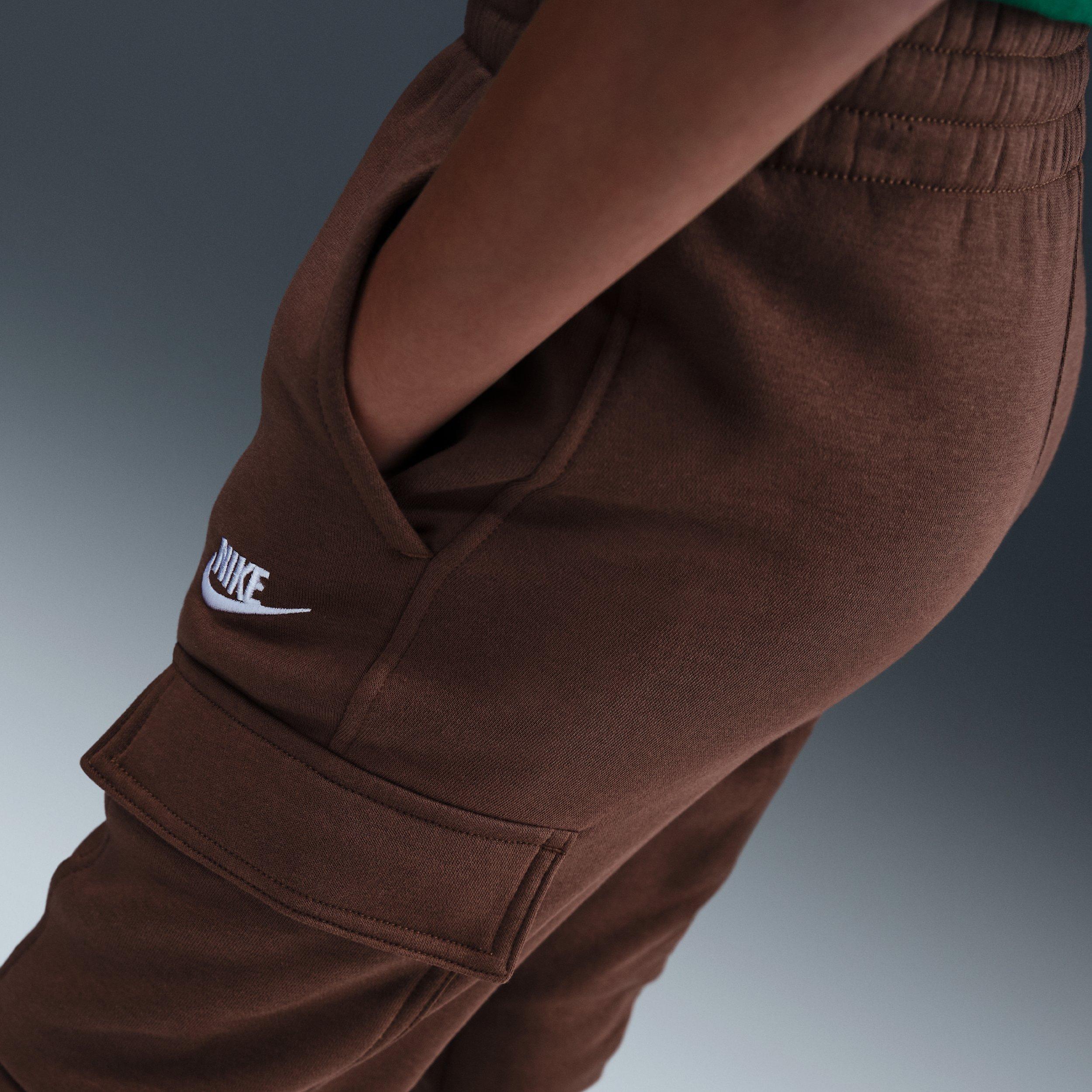 Nike Sportswear Club Fleece Big Kids' Brown Cargo Pants