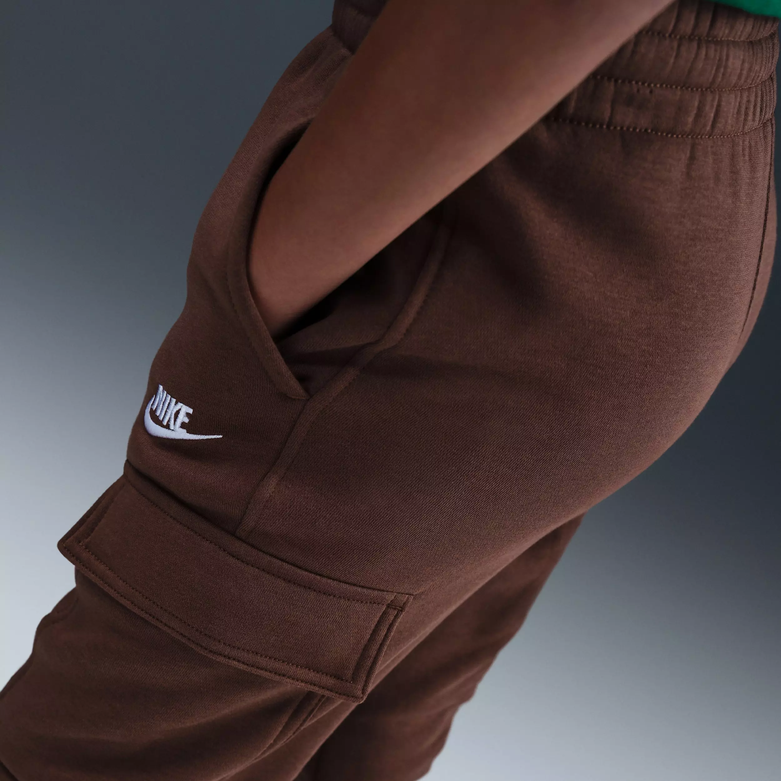 Nike Big Kids' Sportswear Club Fleece Cargo Pants - Brown - BROWN