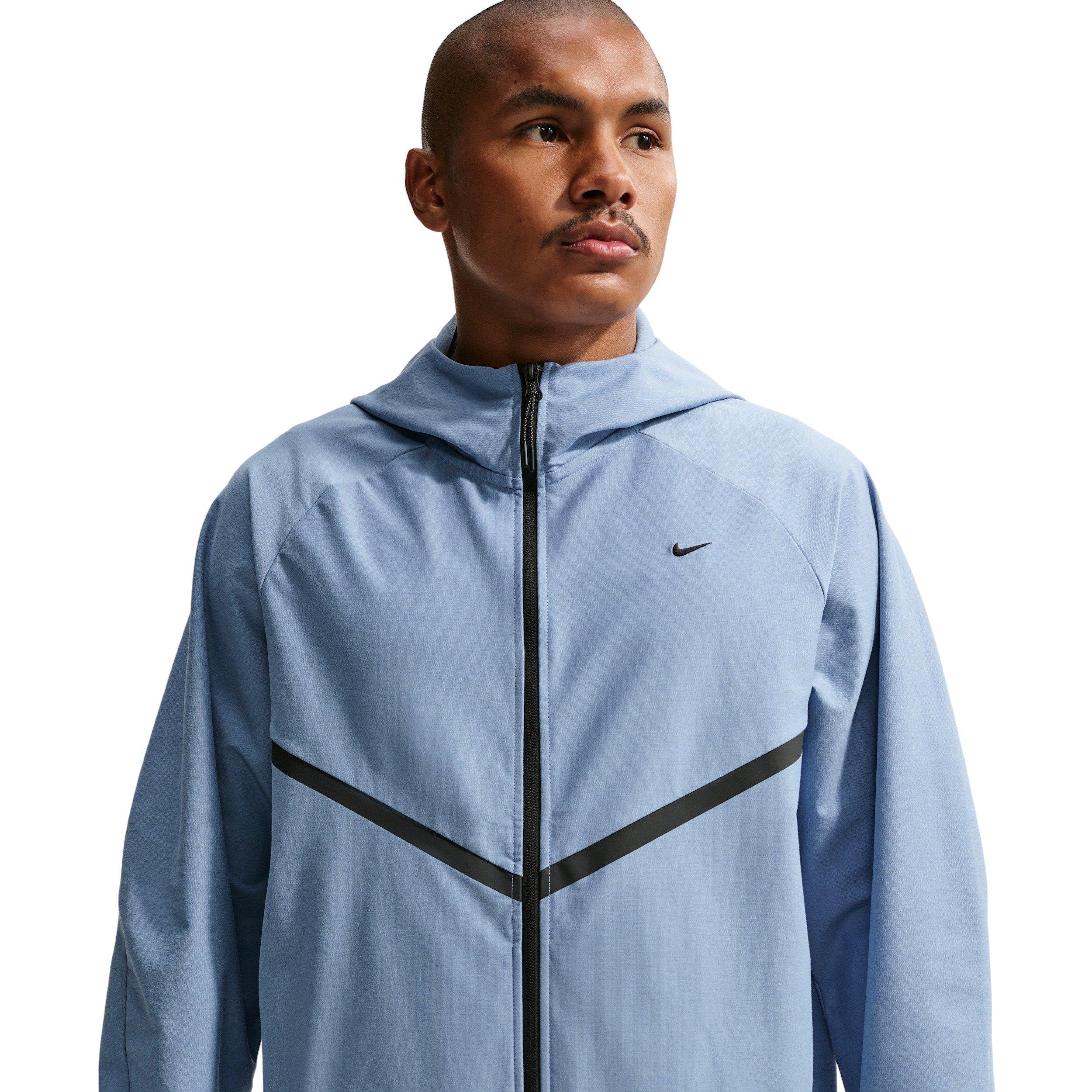 Nike Men's Tech Shori Knit Full-Zip Windrunner Jacket - BLUE Thumbnail View 1