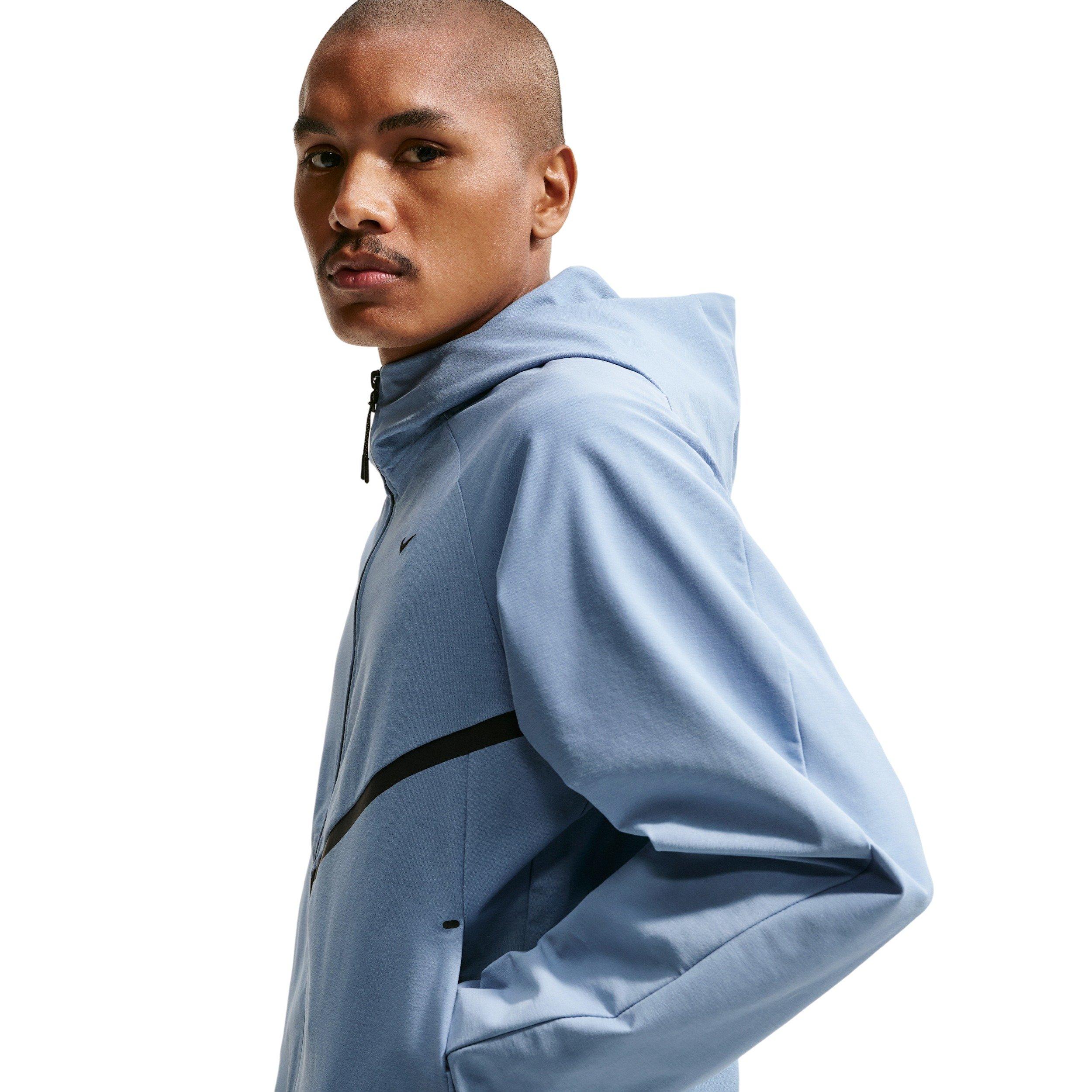 Nike Men's Tech Shori Knit Full-Zip Windrunner Jacket - BLUE Thumbnail View 3