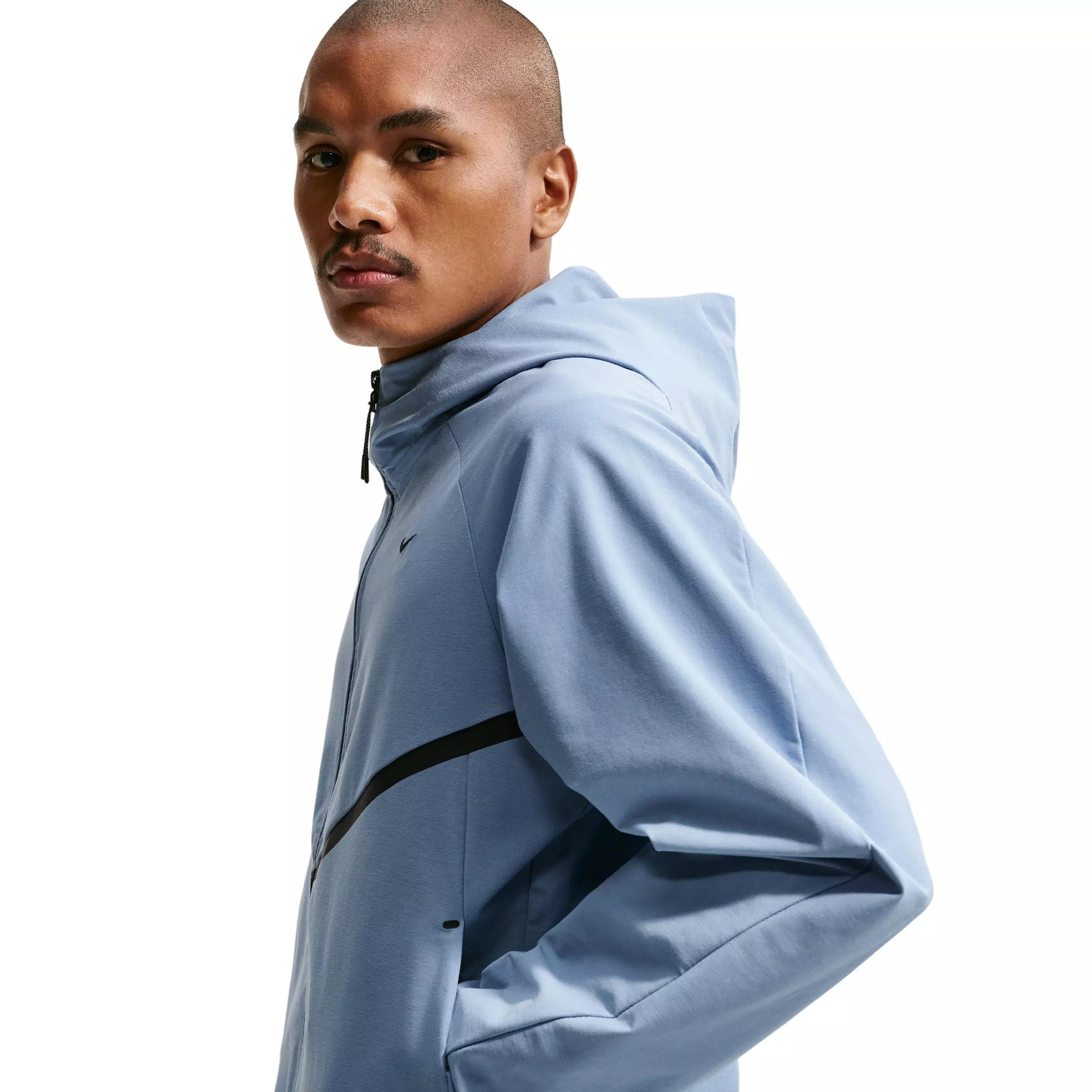 Nike Men's Tech Shori Knit Full-Zip Windrunner Jacket - BLUE