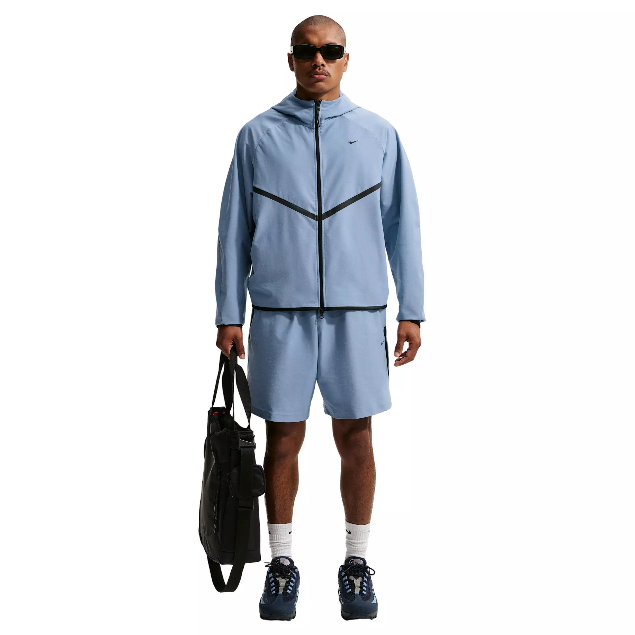 Nike Men's Tech Shori Knit Full-Zip Windrunner Jacket - BLUE