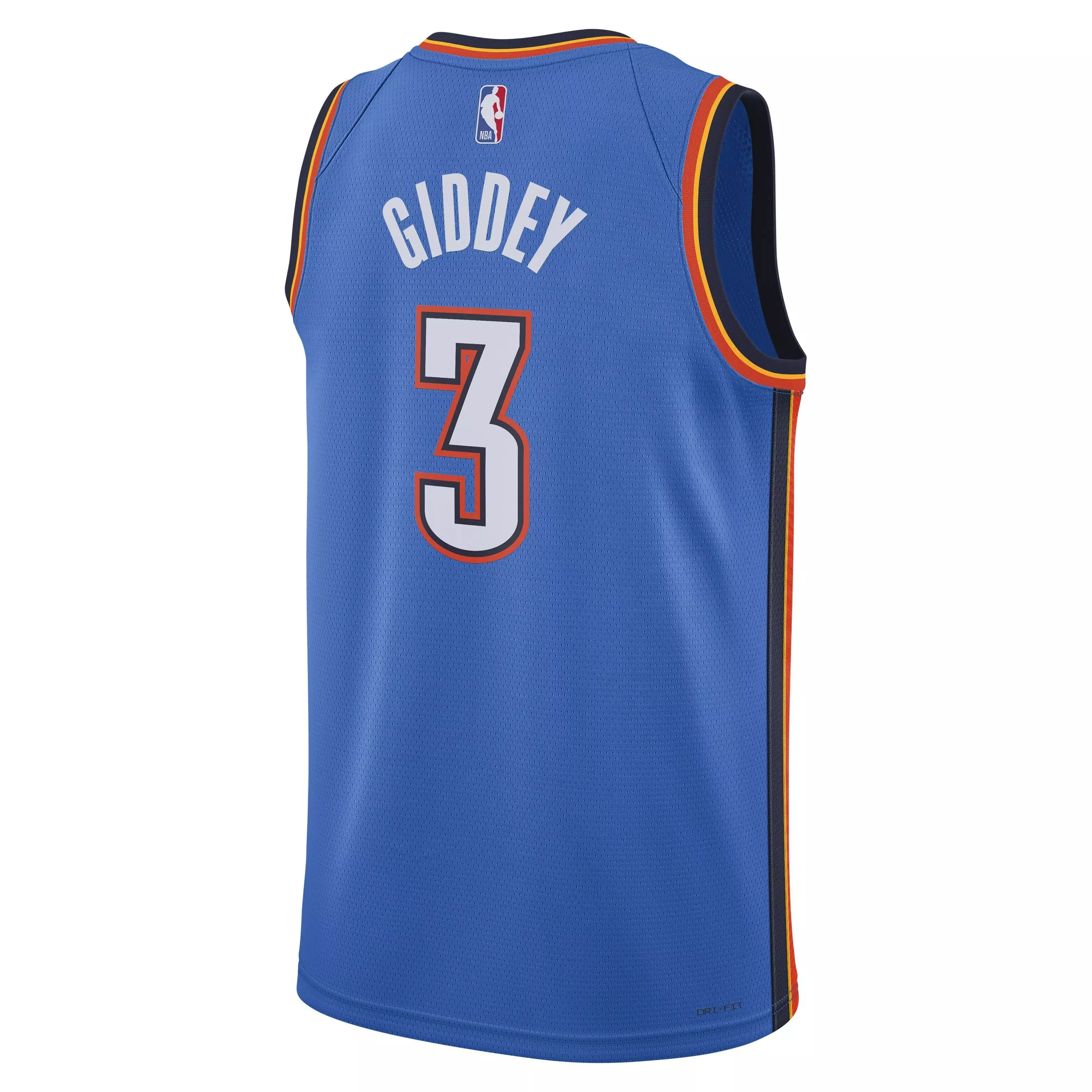 Nike Men's OKC Dri-FIT NBA Swingman Icon 22 Road Jersey-Blue/Giddey - BLUE/GIDDEY