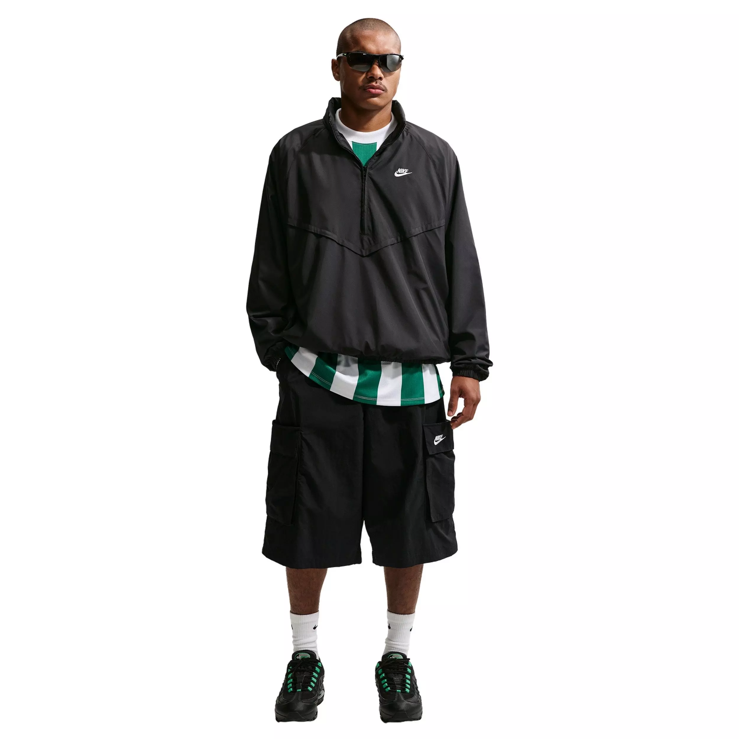 Nike Men's Windrunner Lightweight Half-Zip Jacket - BLACK