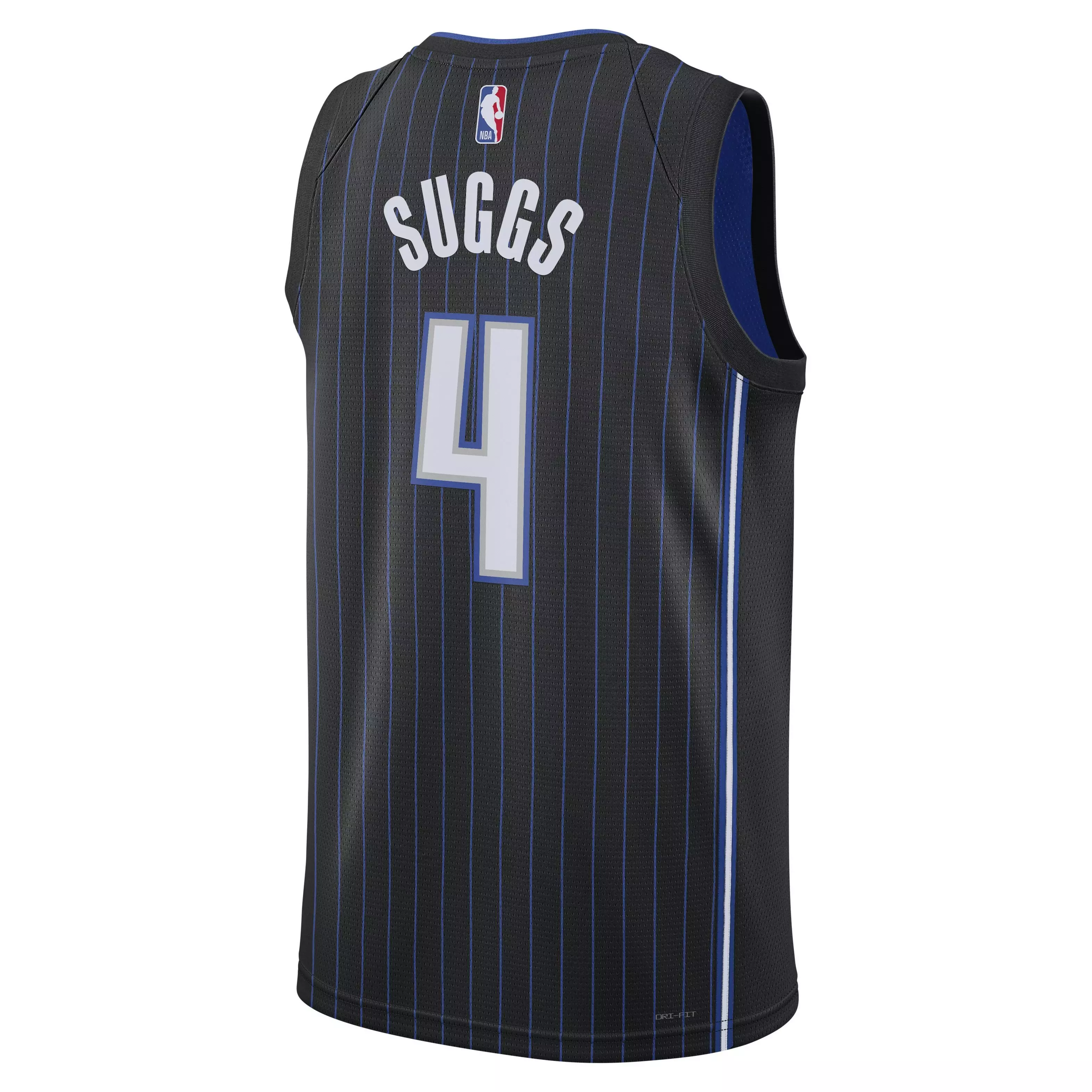 Nike Men's Orlando Magic Dri-FIT NBA Swingman Icon 22 Road Jersey-Black/Suggs - BLACK-SUGGS