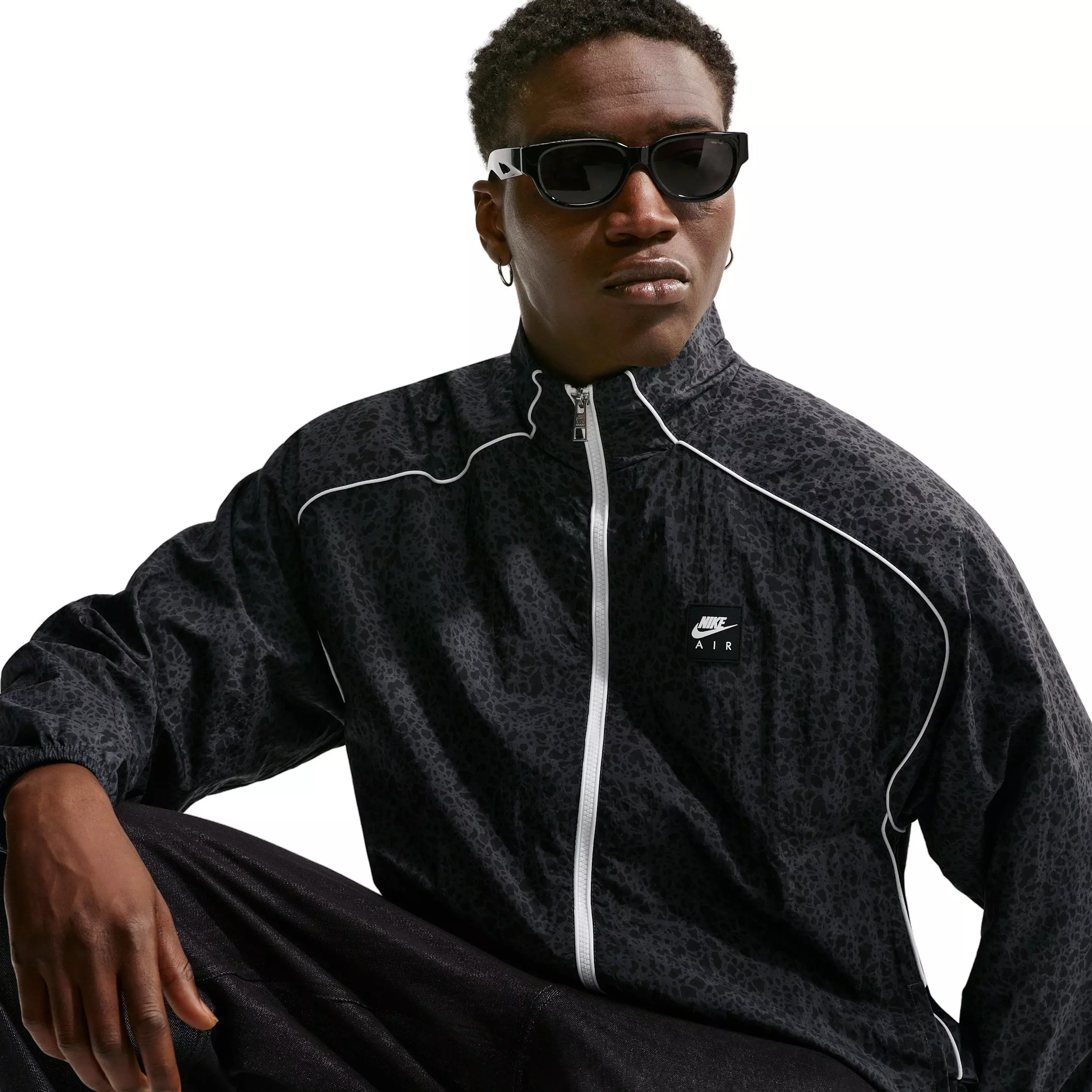 Nike Men's Air Woven AOP Jacket - DK BLUE