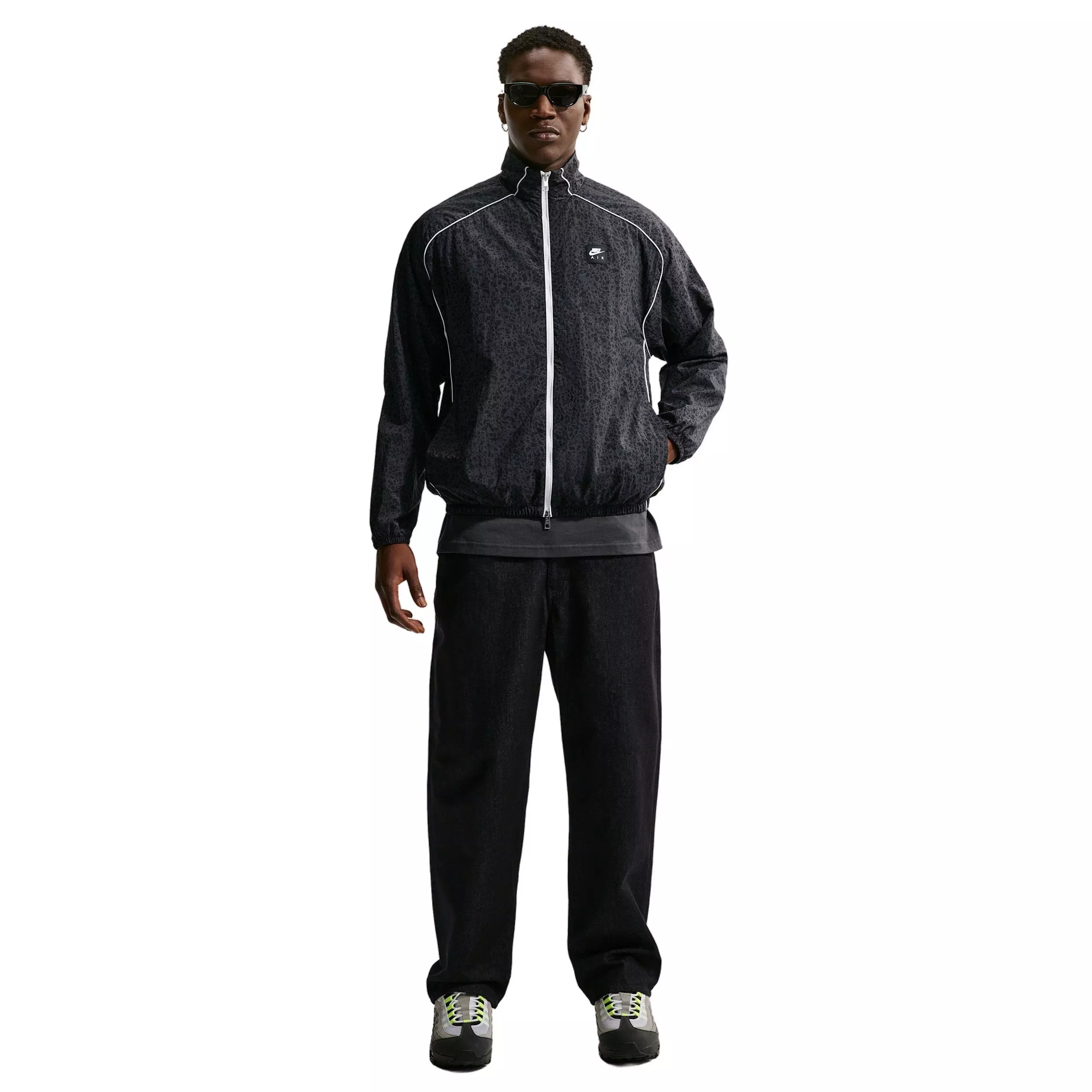 Nike Men's Air Woven AOP Jacket - DK BLUE