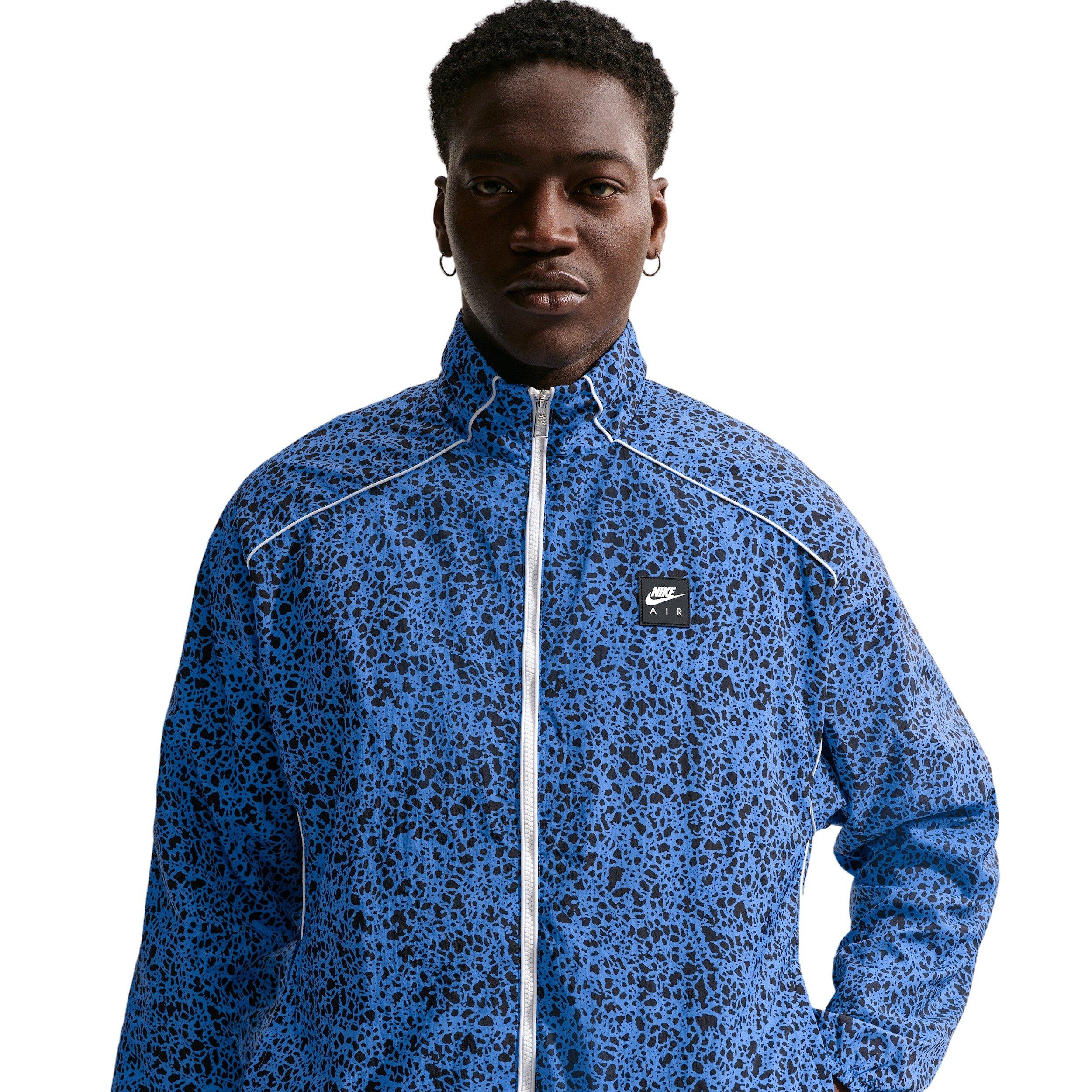 Nike Men's Air Woven AOP Jacket - BLUE Thumbnail View 1