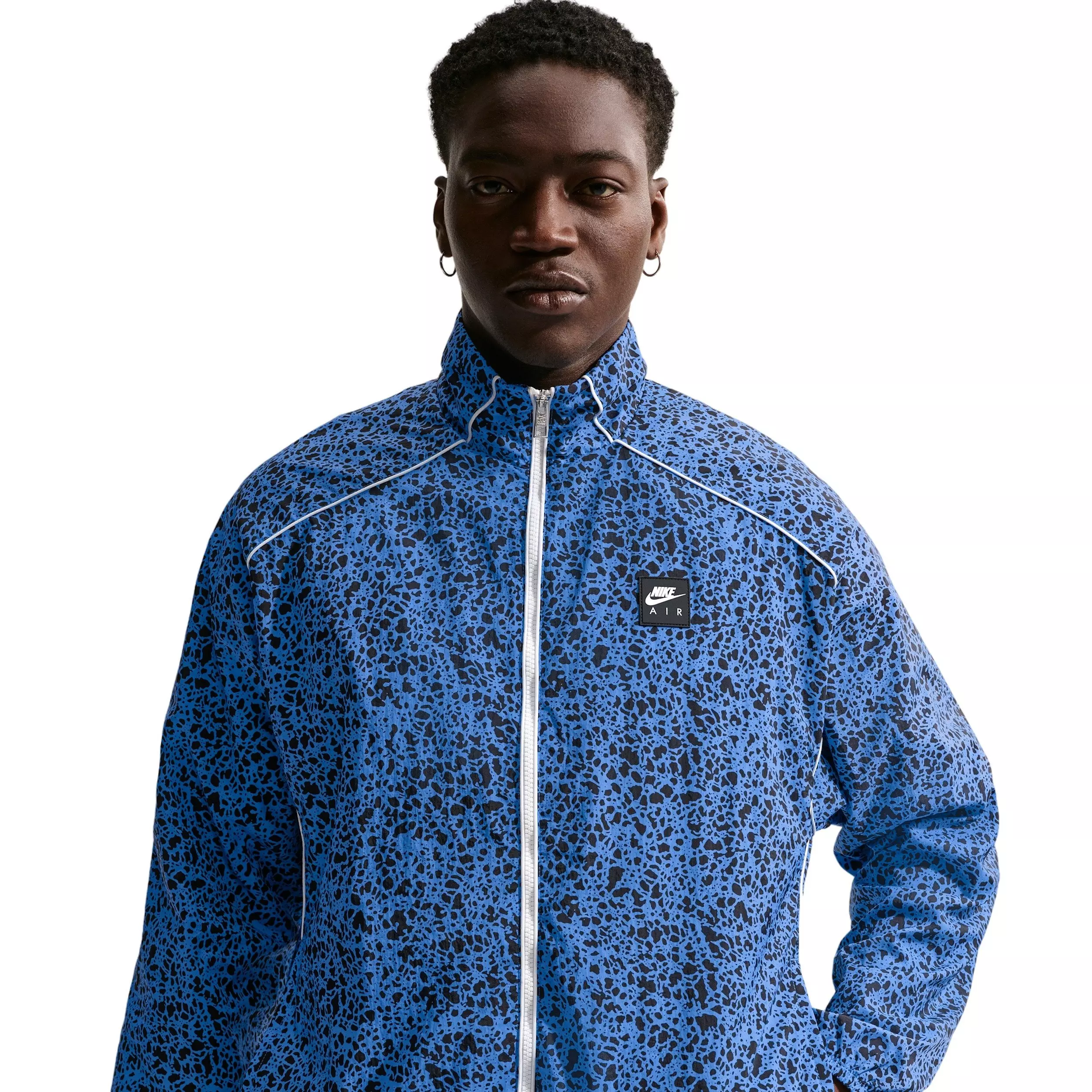 Nike Men's Air Woven AOP Jacket - BLUE