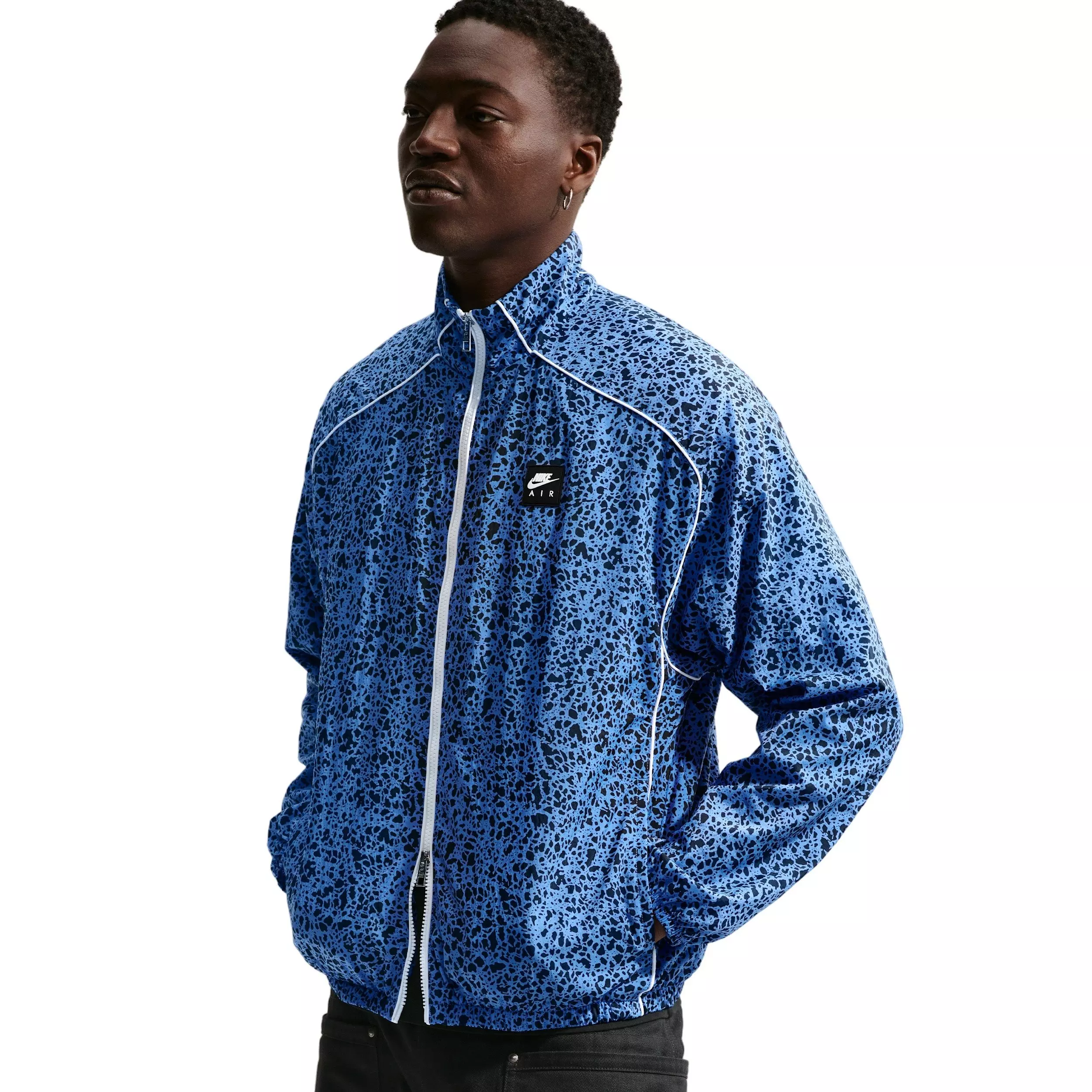 Nike Men's Air Woven AOP Jacket - BLUE