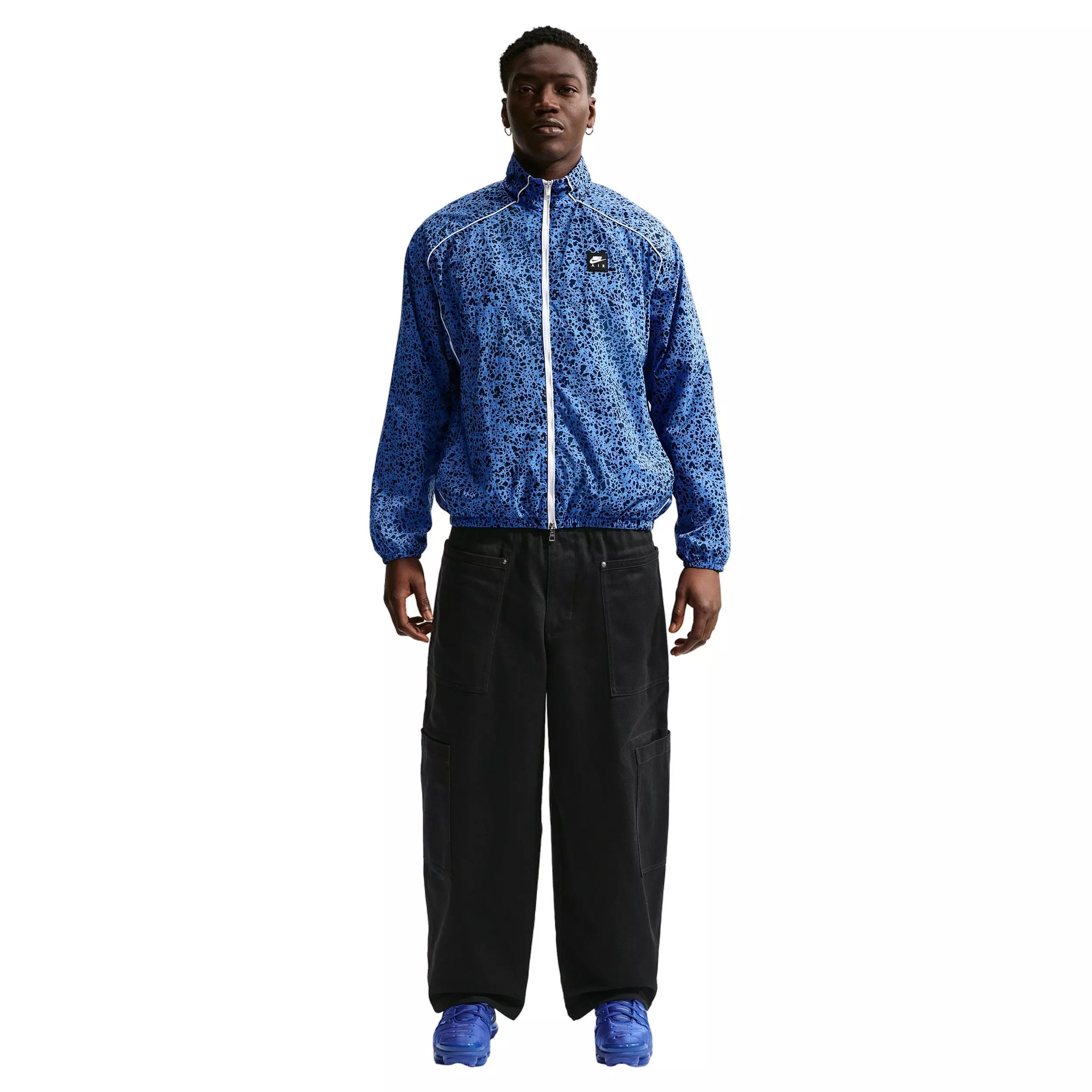 Nike Men's Air Woven AOP Jacket - BLUE