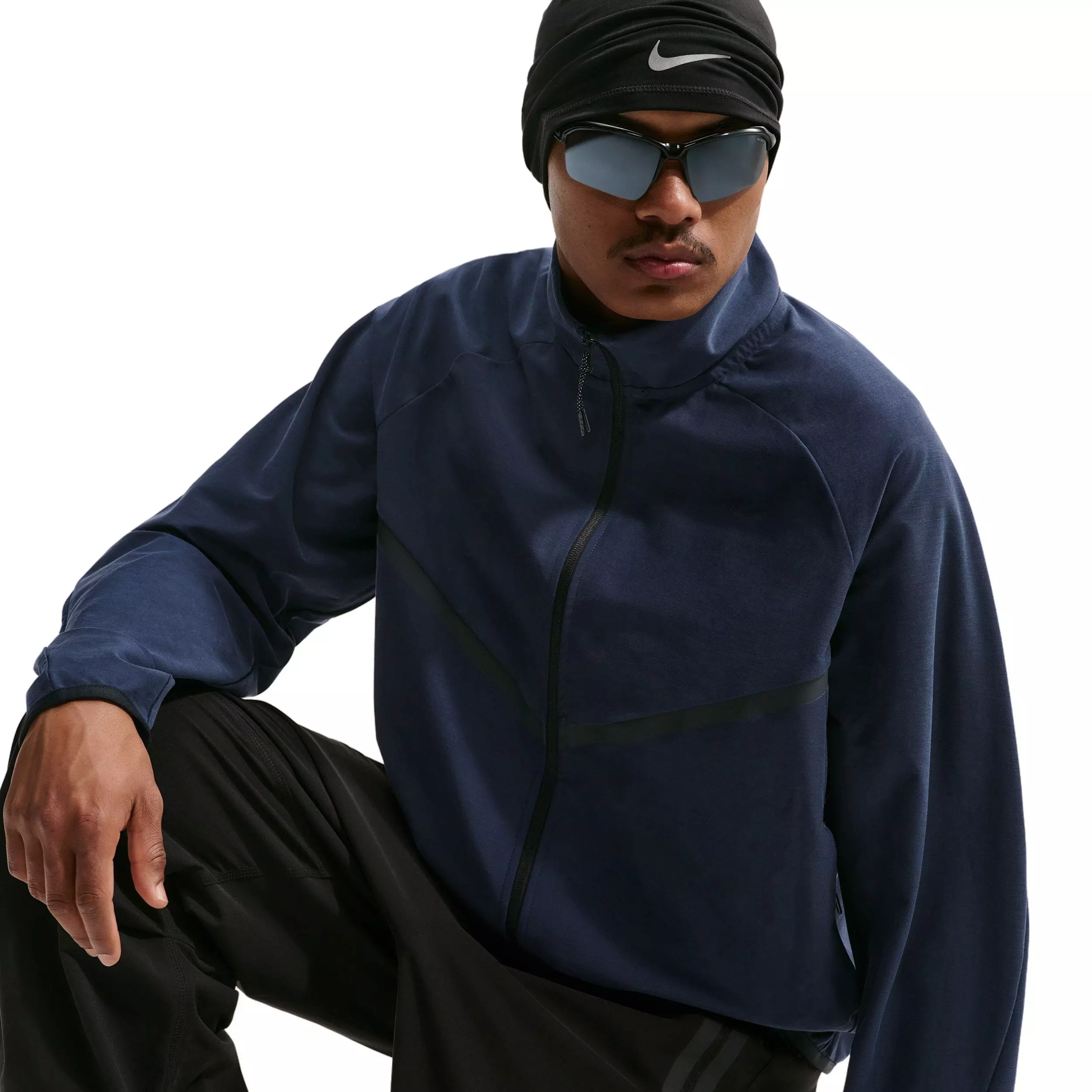 Nike Men's Sportswear Tech Dri-FIT Shori Knit Track Jacket - DK BLUE