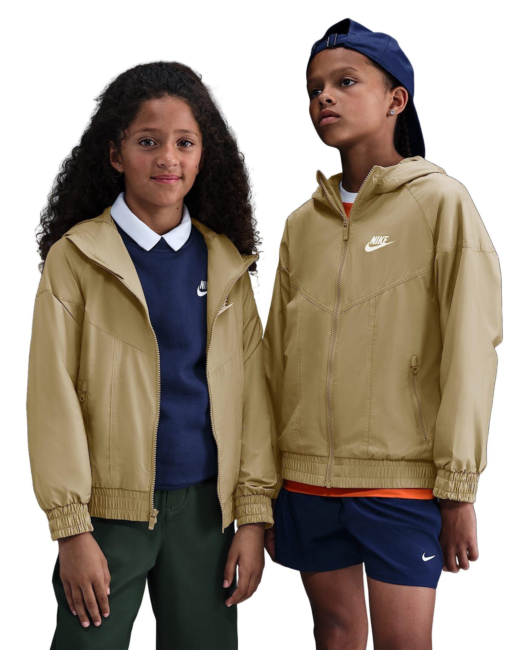 Nike Sportswear Windrunner Hooded Big Kids' Brown Repel Jacket
